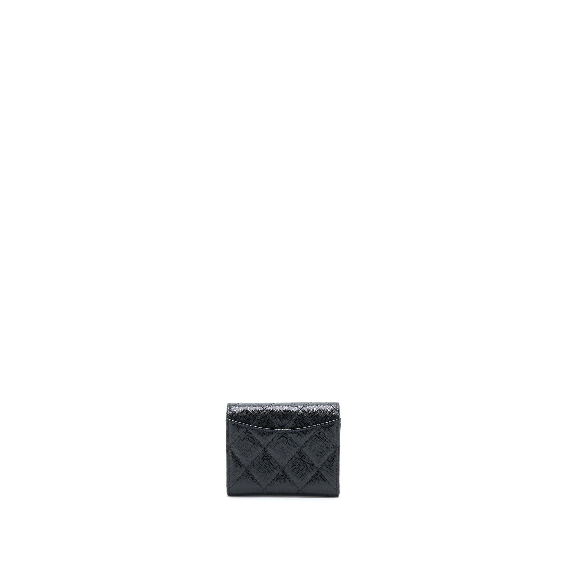 Chanel Card Holder On Caviar LGHW Black Wallet Case Lghw 1