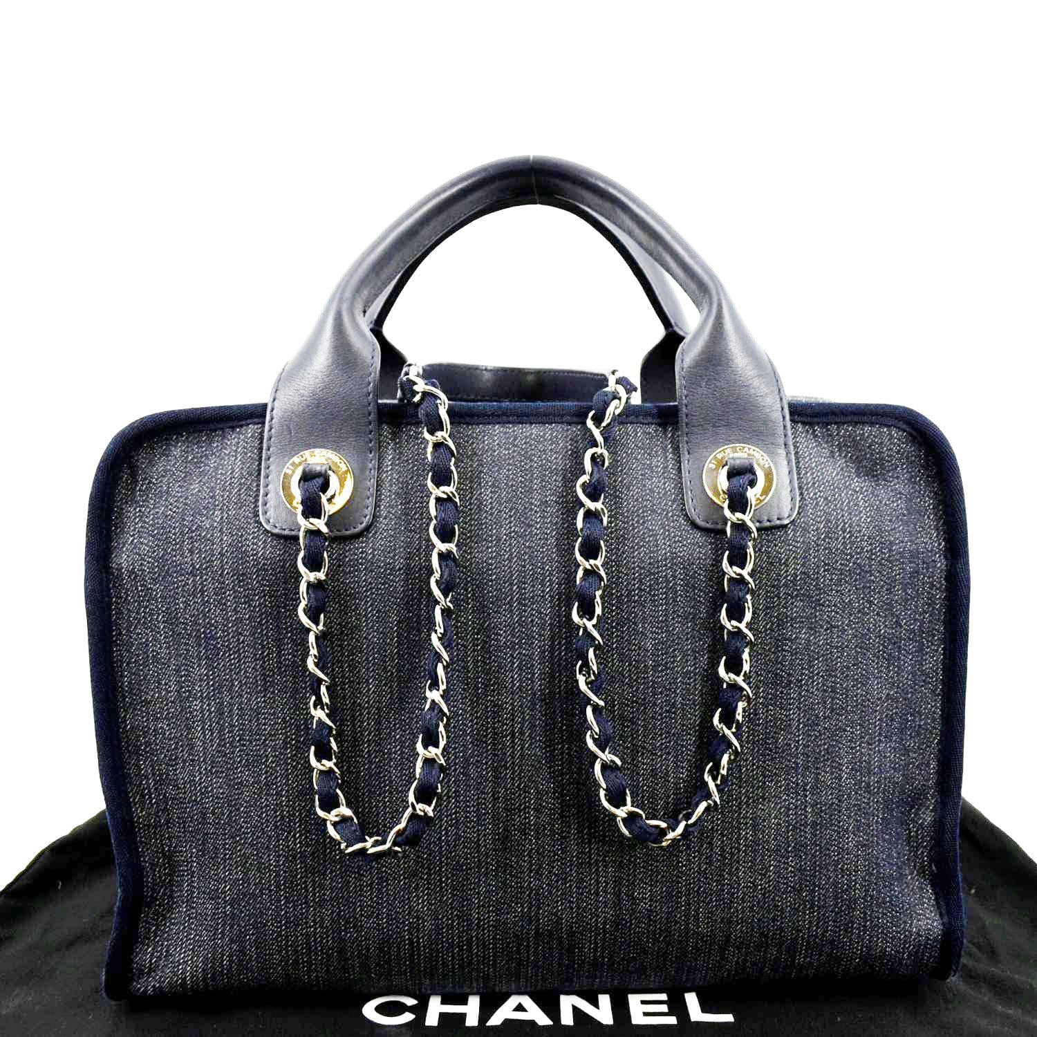 Chanel Deauville Bowling Denim Blue Travel Bag