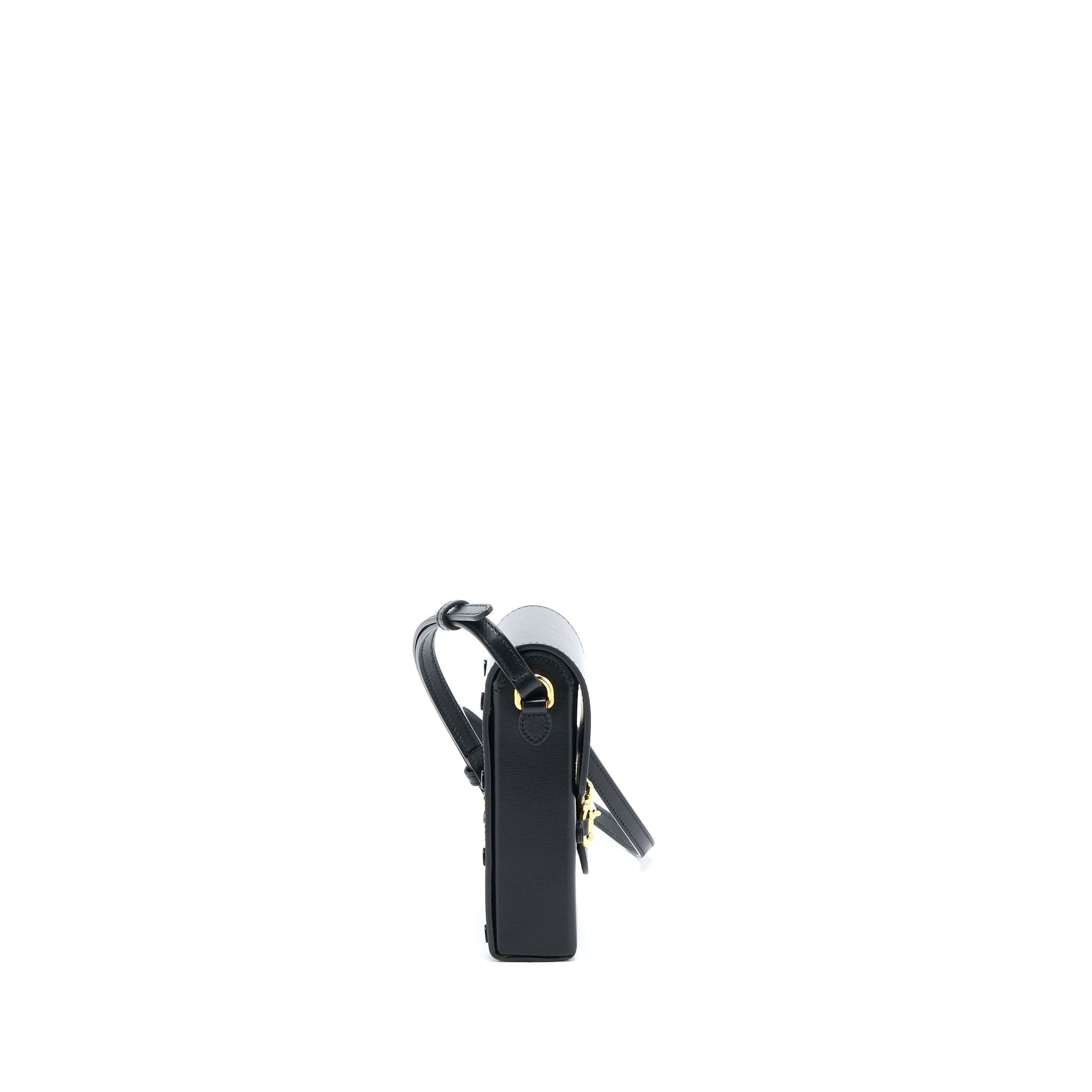 Gucci Horsebit Bag Calfskin Black Mini Travel Bag