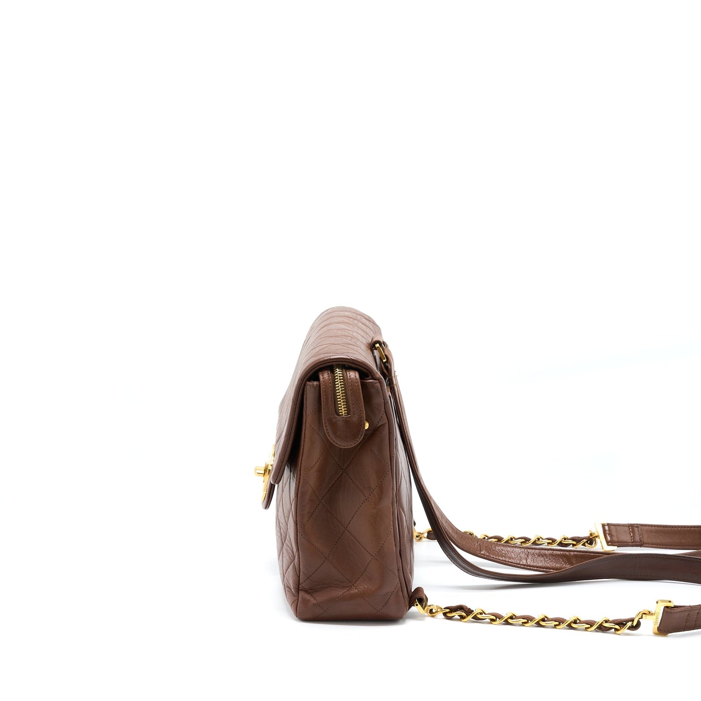 Chanel Classic Timeless Backpack Lambskin GHW Brown