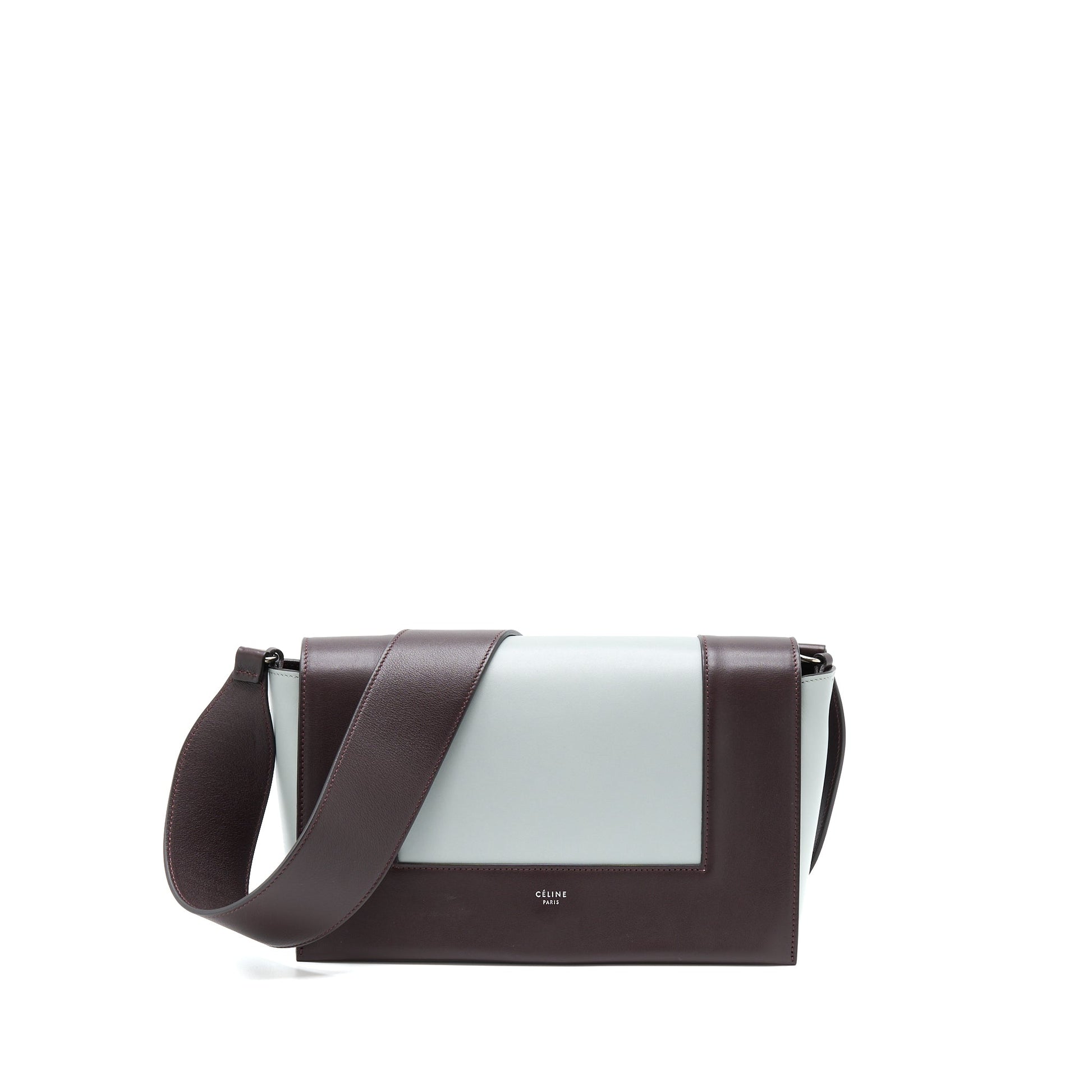 Celine Frame Purse Calfskin Multicolour Ruthenium Hardware Handbag Travel Bag