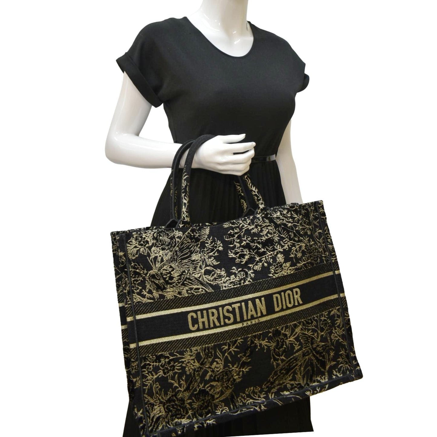 Dior Book Oblique Embroidered Tote Bag Multicolor Canvas
