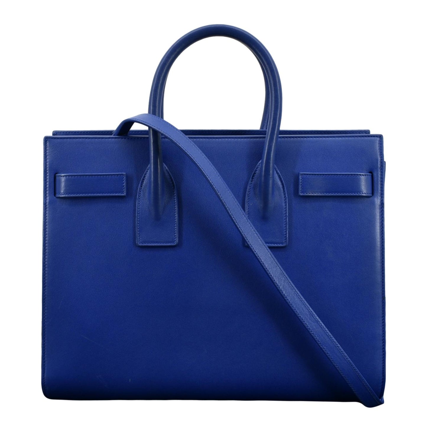 YSL Saint Laurent Saint Sac De Jour Shoulder Bag Leather Blue