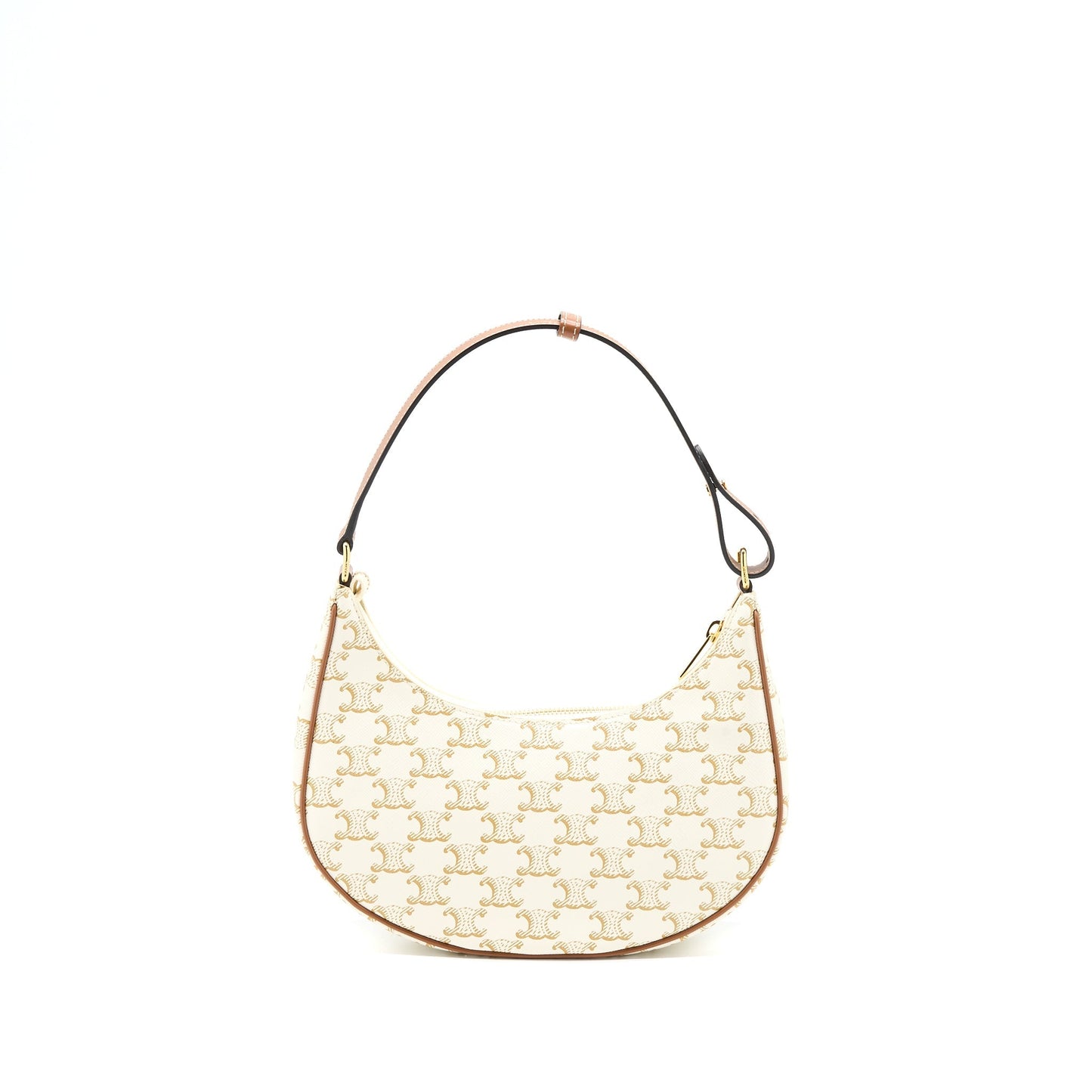 Celine Ava Purse In Triomphe Calfskin Handbag Canvas White Travel Bag