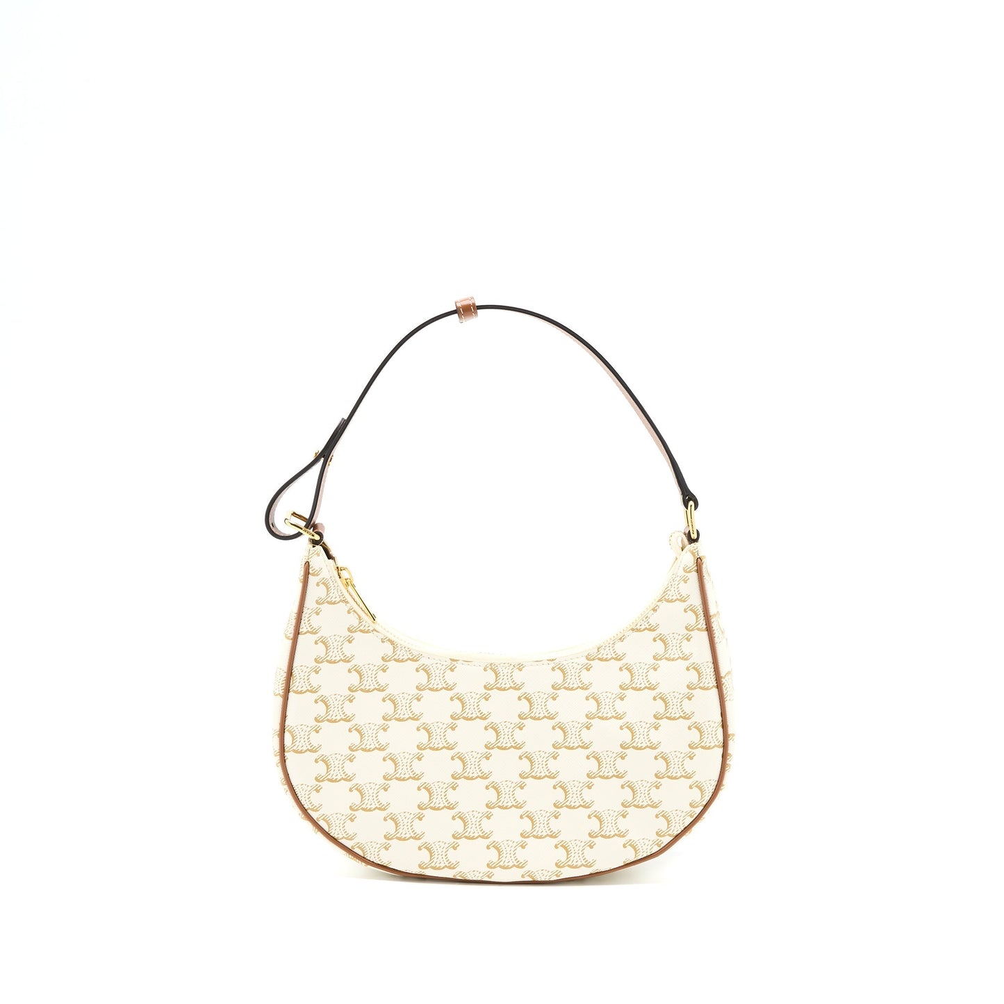 Celine Ava Purse In Triomphe Calfskin Handbag Canvas White Travel Bag