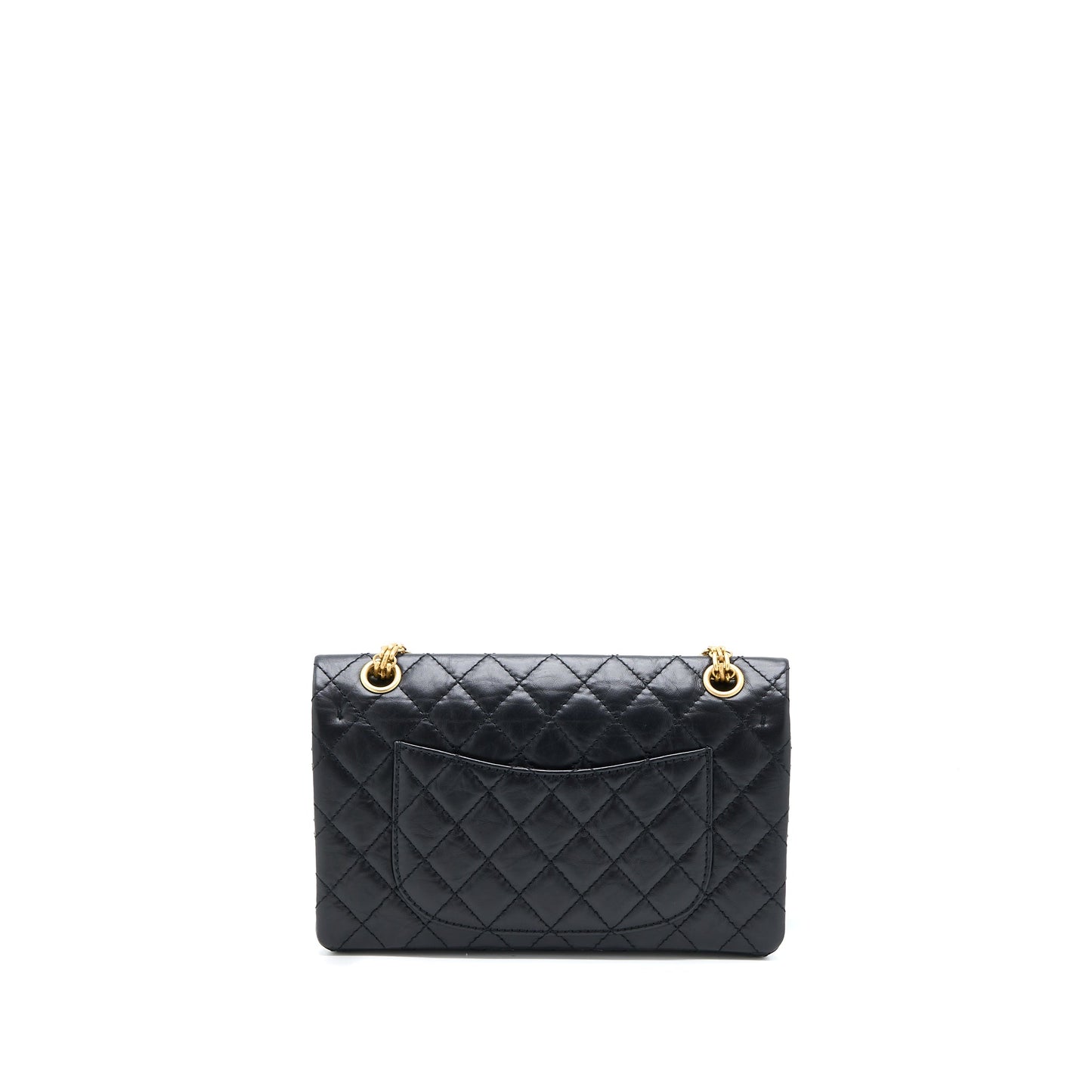 Chanel 2.55 Reissue Flap Aged Calfskin Brushed Black Small Shoulder Bag Microchip 1