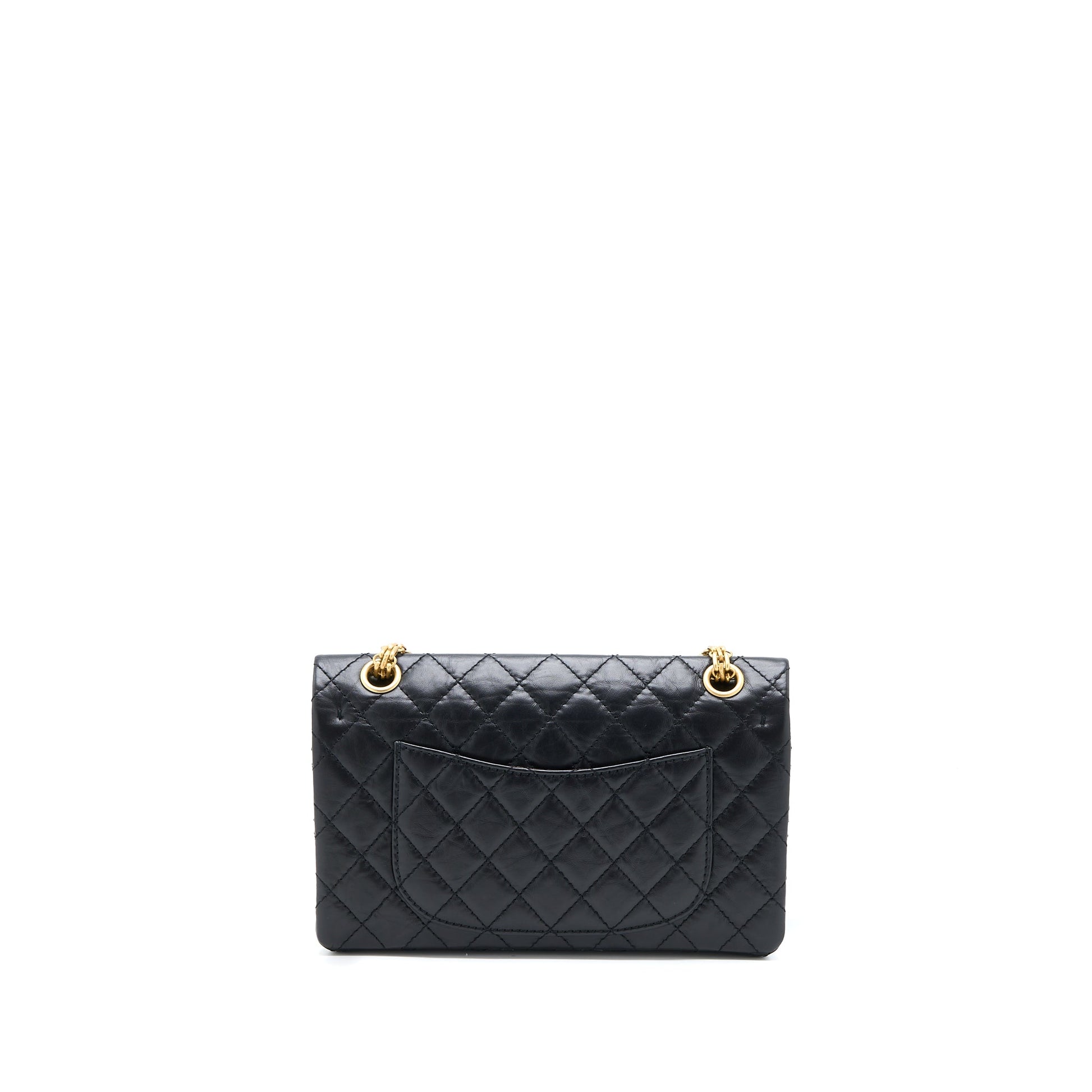 Chanel 2.55 Reissue Flap Aged Calfskin Brushed Black Small Shoulder Bag Microchip 1