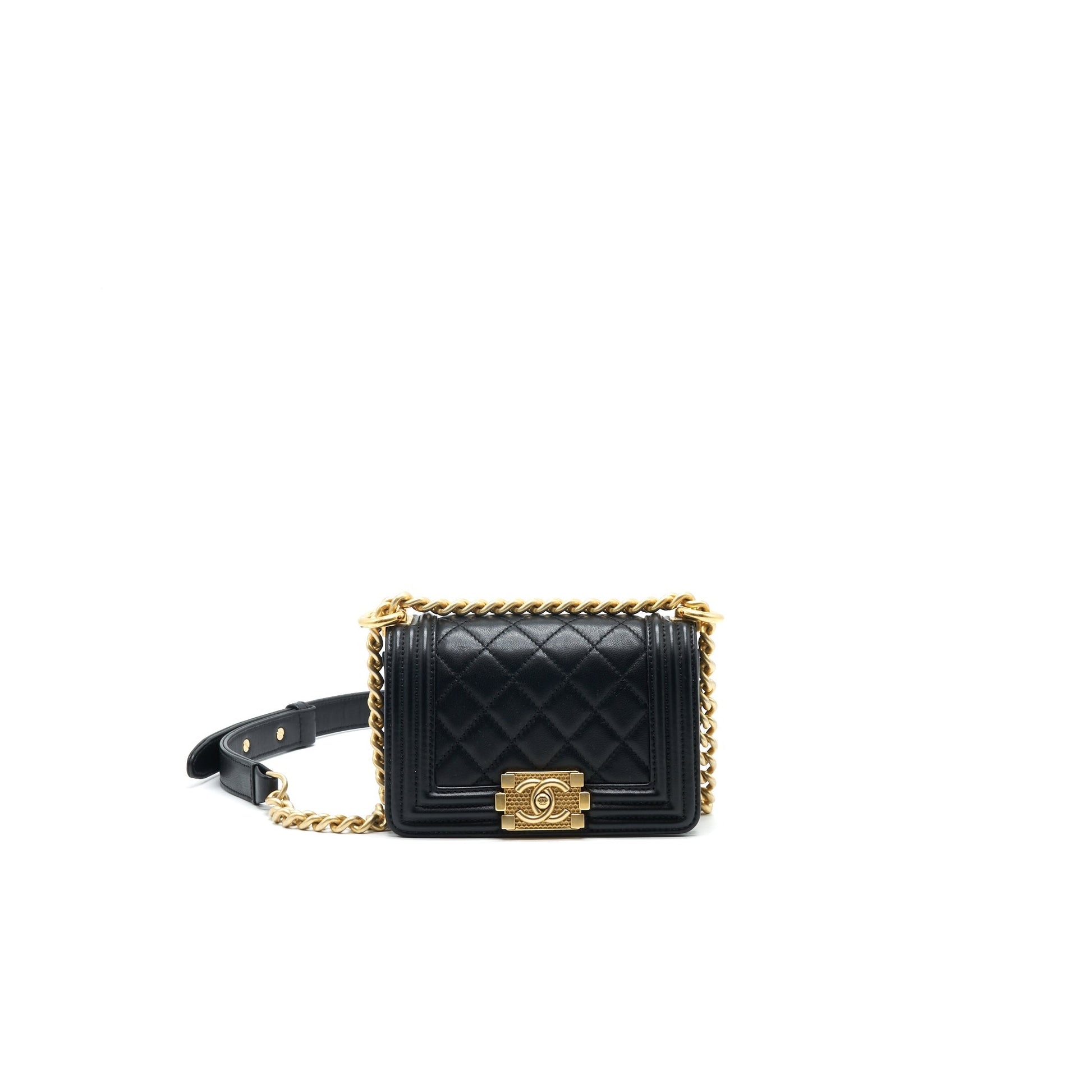 Chanel Boy Extra Lambskin GHW Black Mini Bag