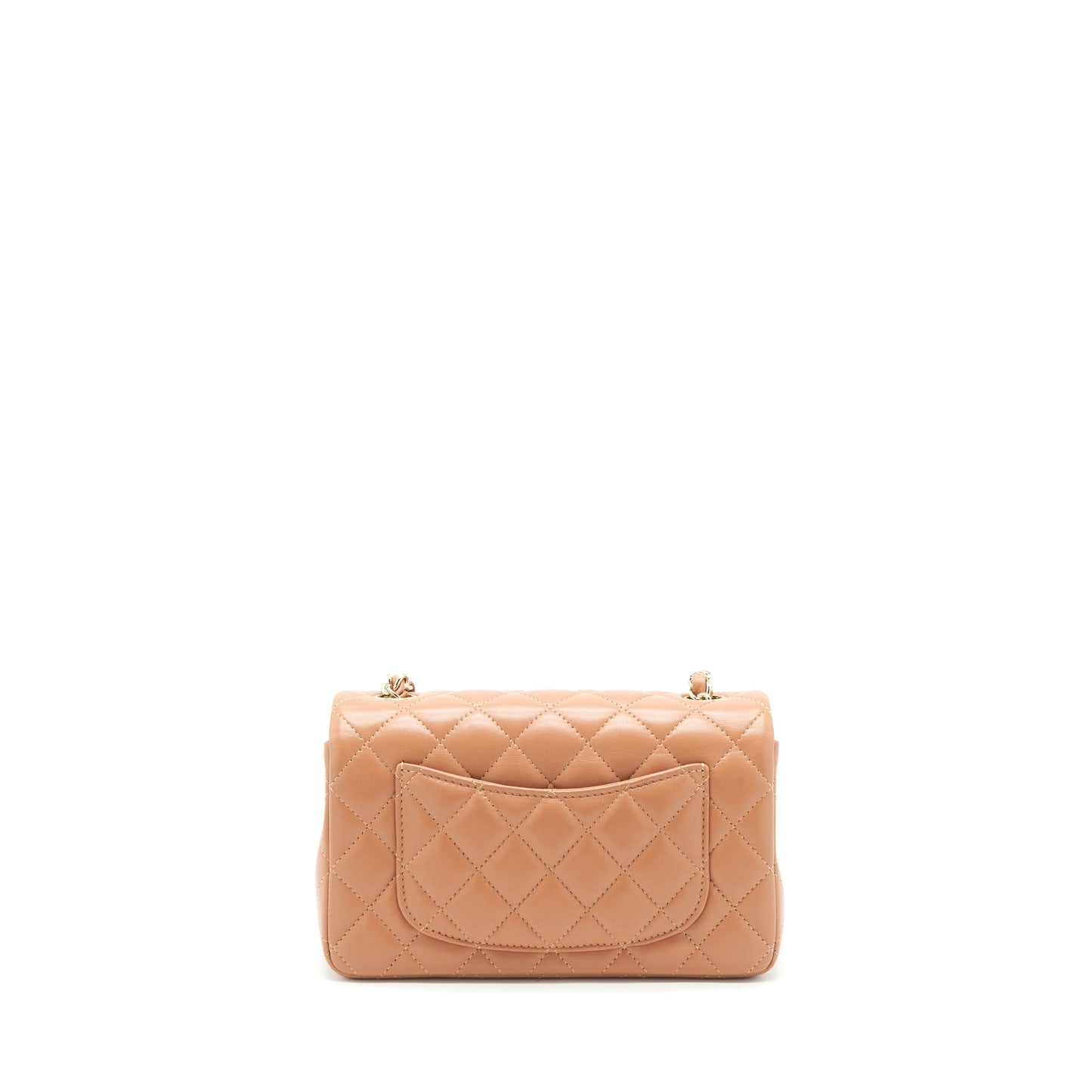 Chanel Rectangular Flap Lambskin Caramel LGHW Shoulder Bag