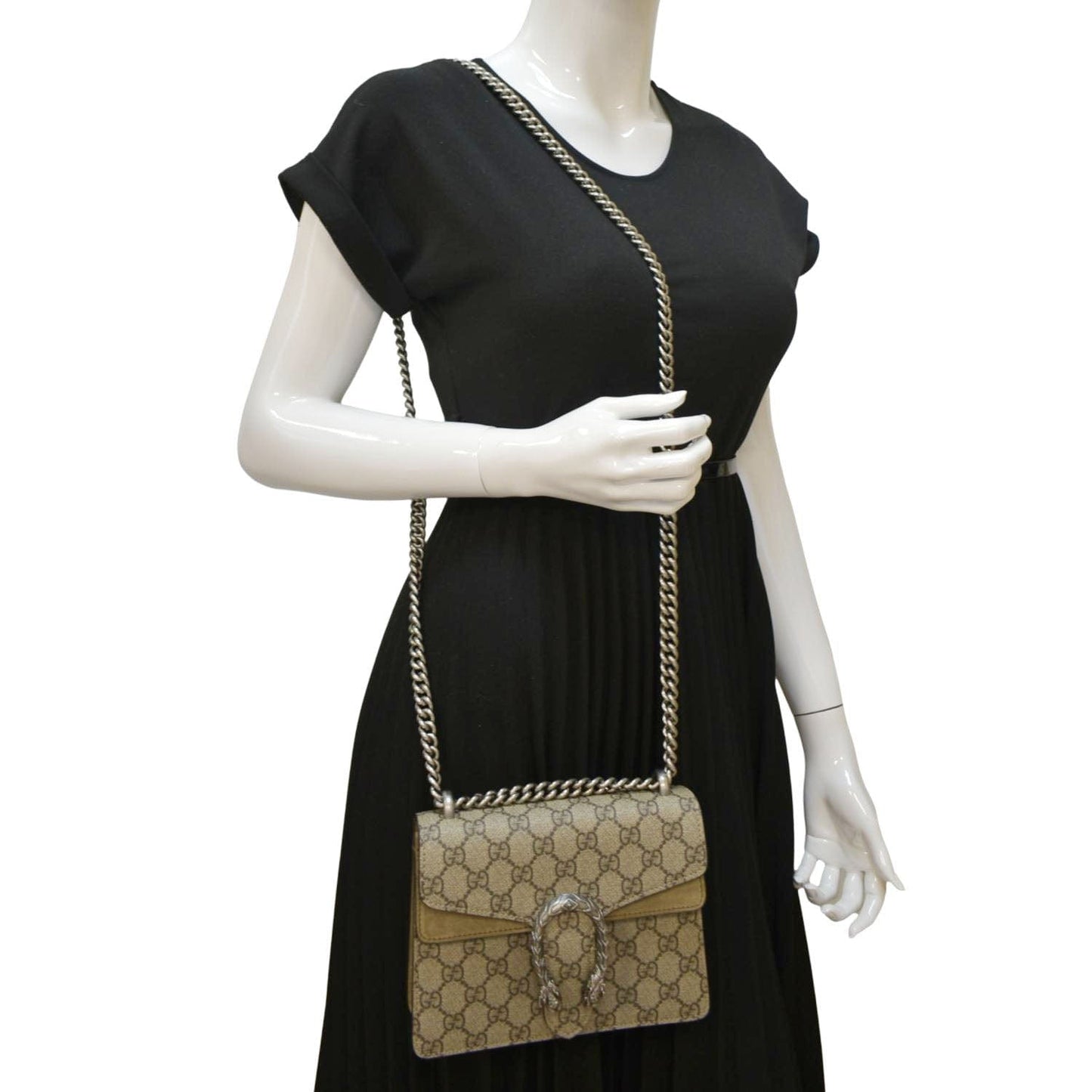 Gucci Dionysus Supreme Crossbody Bag Canvas Beige Bag 421970