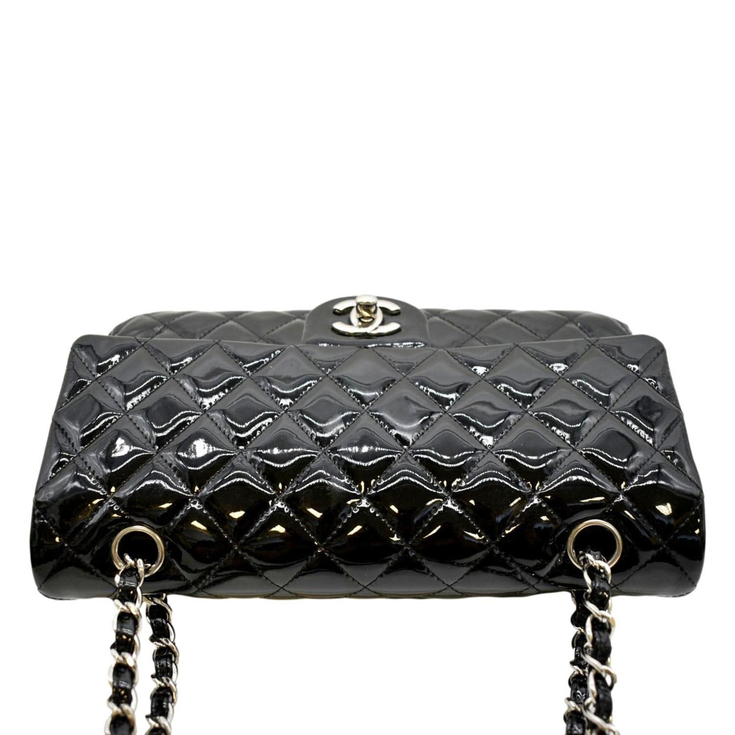 Chanel Flap Patent Leather Black Travel Bag