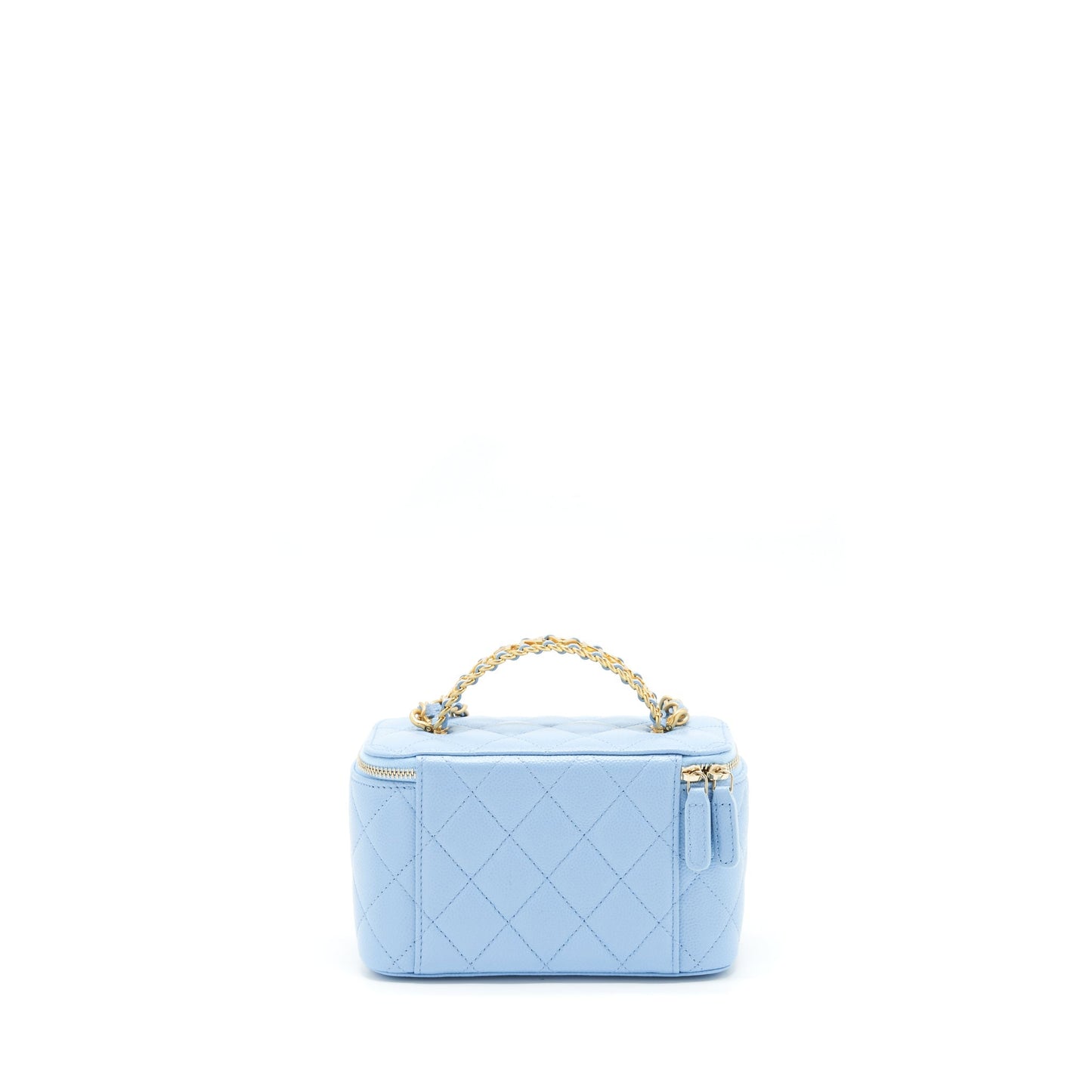 Chanel 22S Letter Logo Top Handle Long Blue Handbag