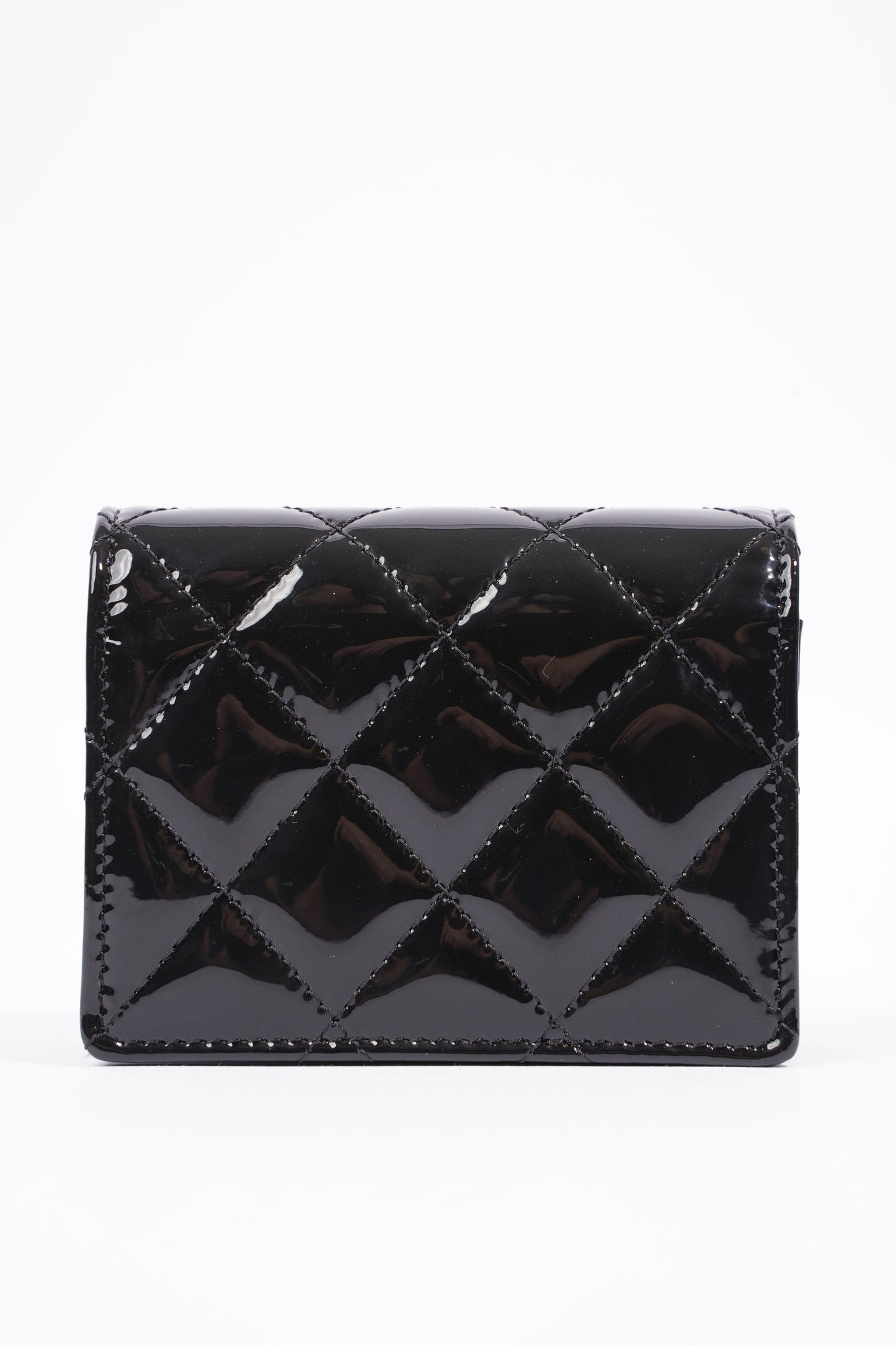 Chanel Wallet on Chain Black Patent Micro