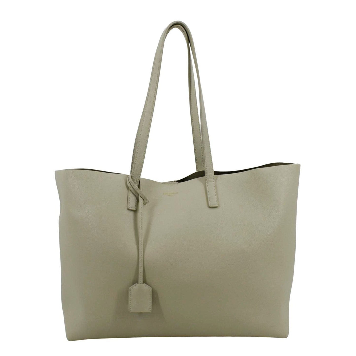 YSL Saint Laurent Saint Tote Bag Ivory Leather