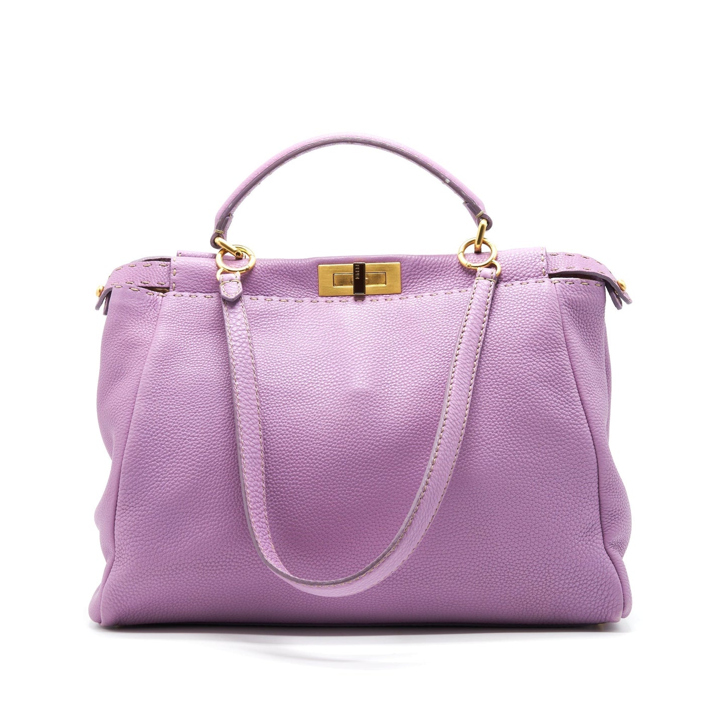 Fendi Extra Peekaboo Purse Purple Large Travel Bag