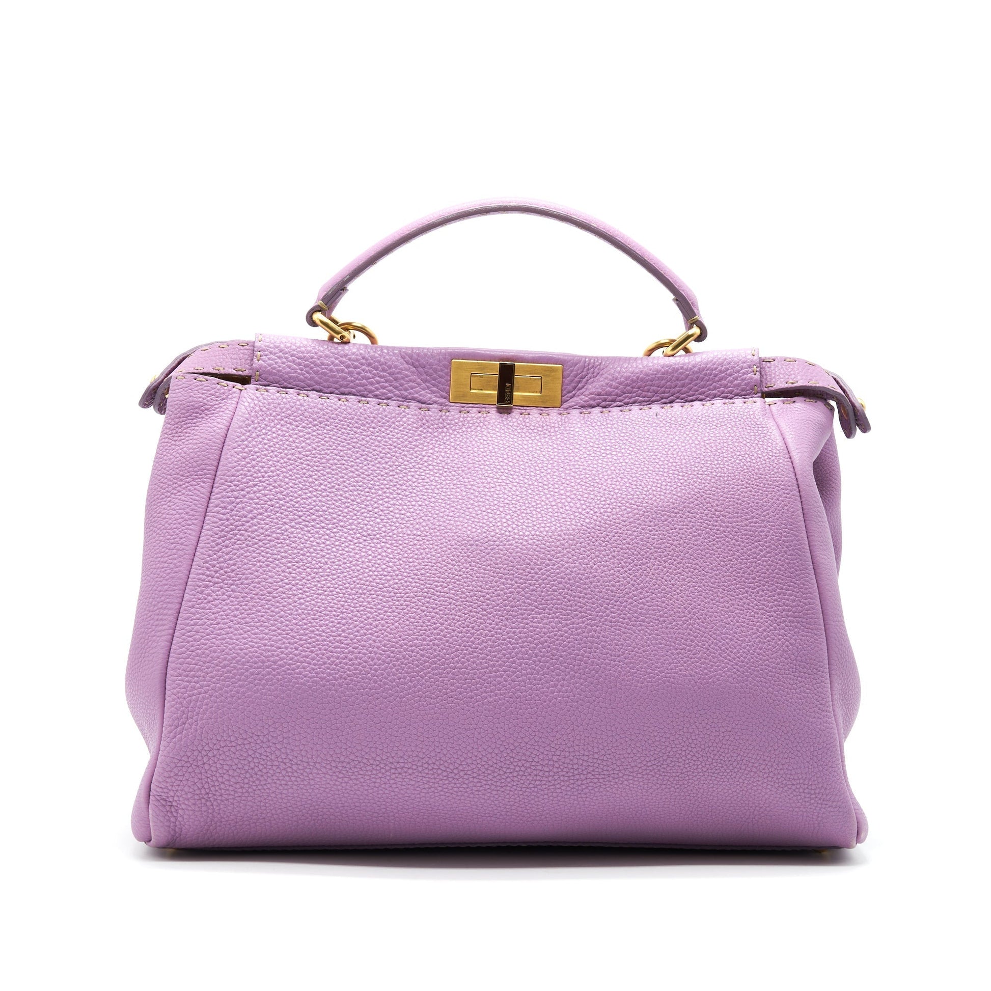 Fendi Extra Peekaboo Purse Purple Large Travel Bag