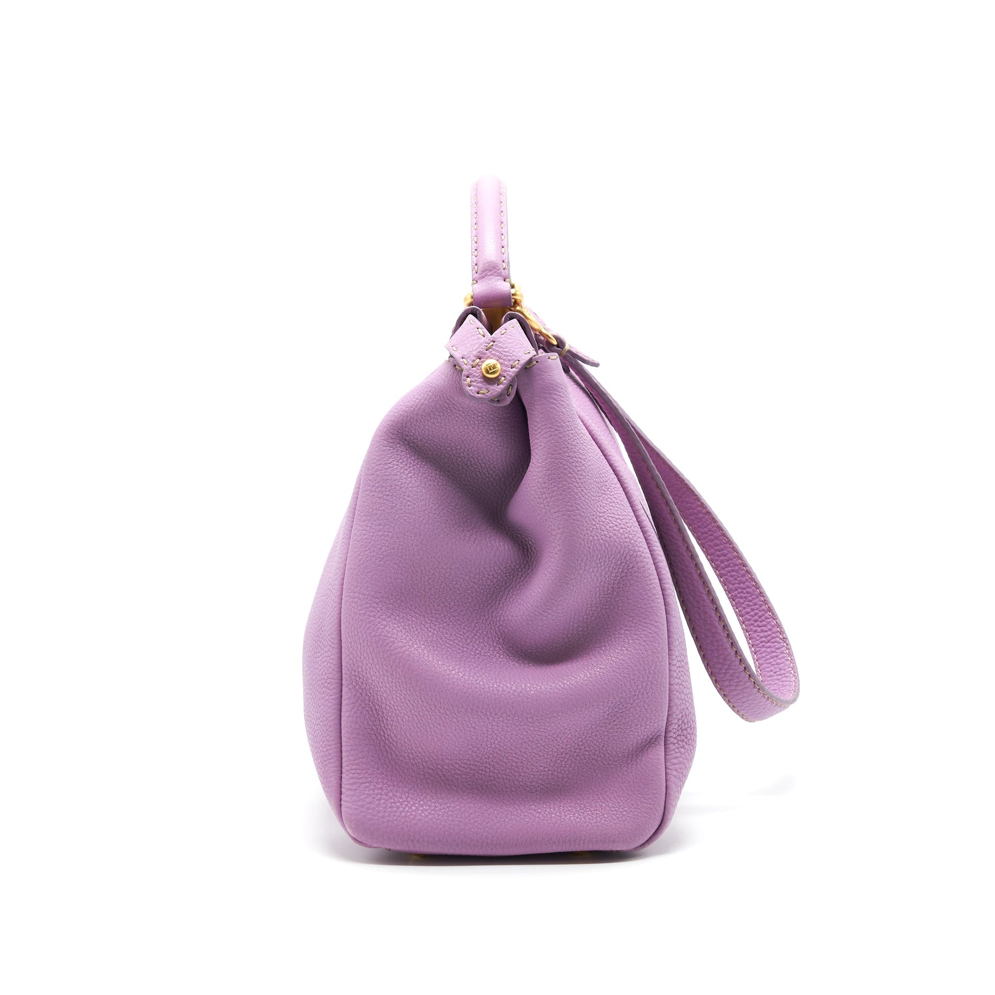 Fendi Extra Peekaboo Purse Purple Large Travel Bag