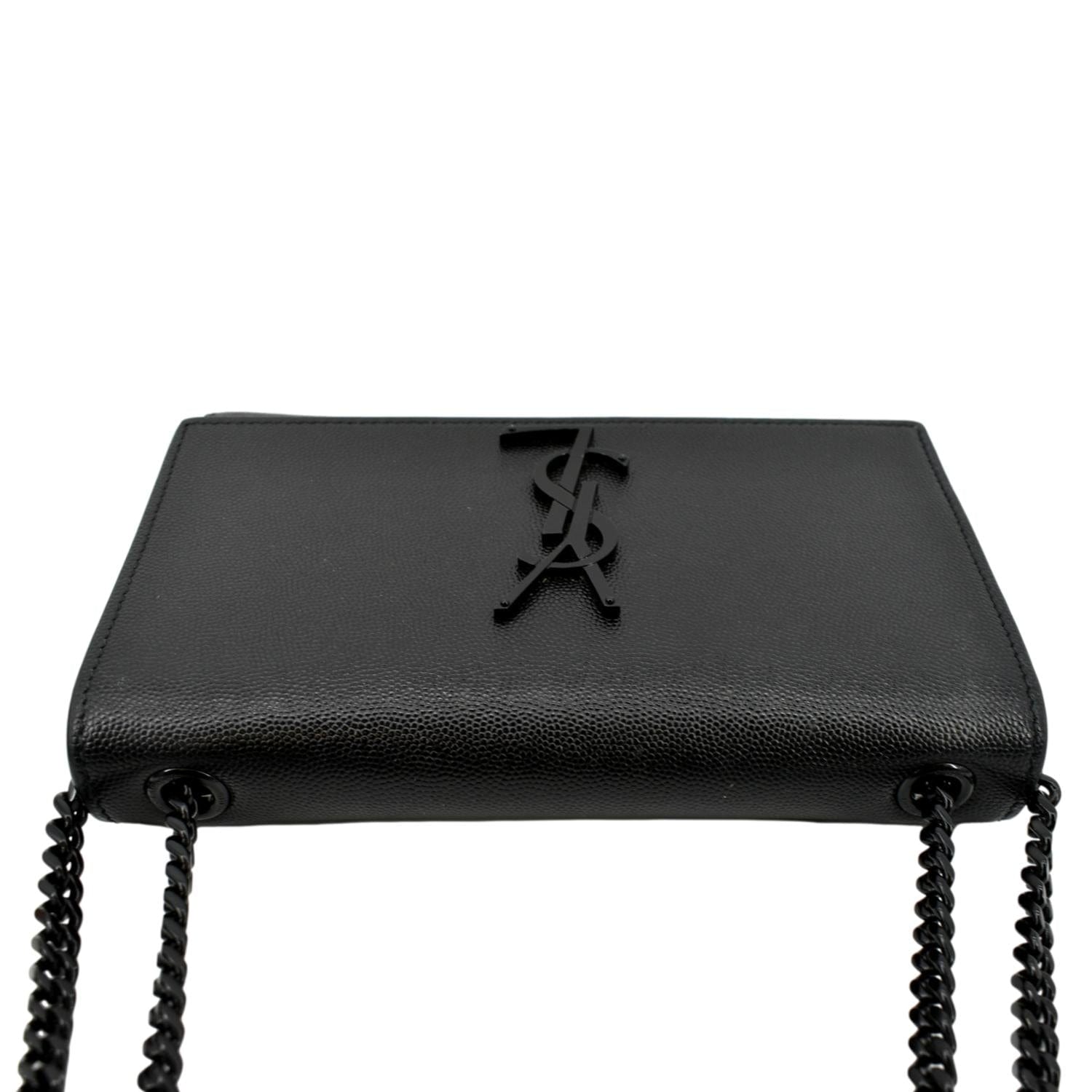YSL Saint Laurent Yves Kate Clutch Crossbody Bag Leather Black Chain Clutch Bag Kate Chain 1