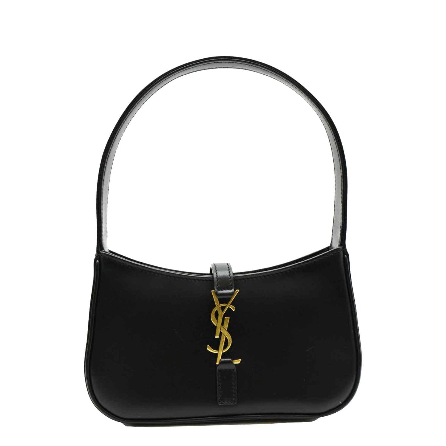 YSL Saint Laurent Saint Le Satchel Bag Leather Black Travel Bag