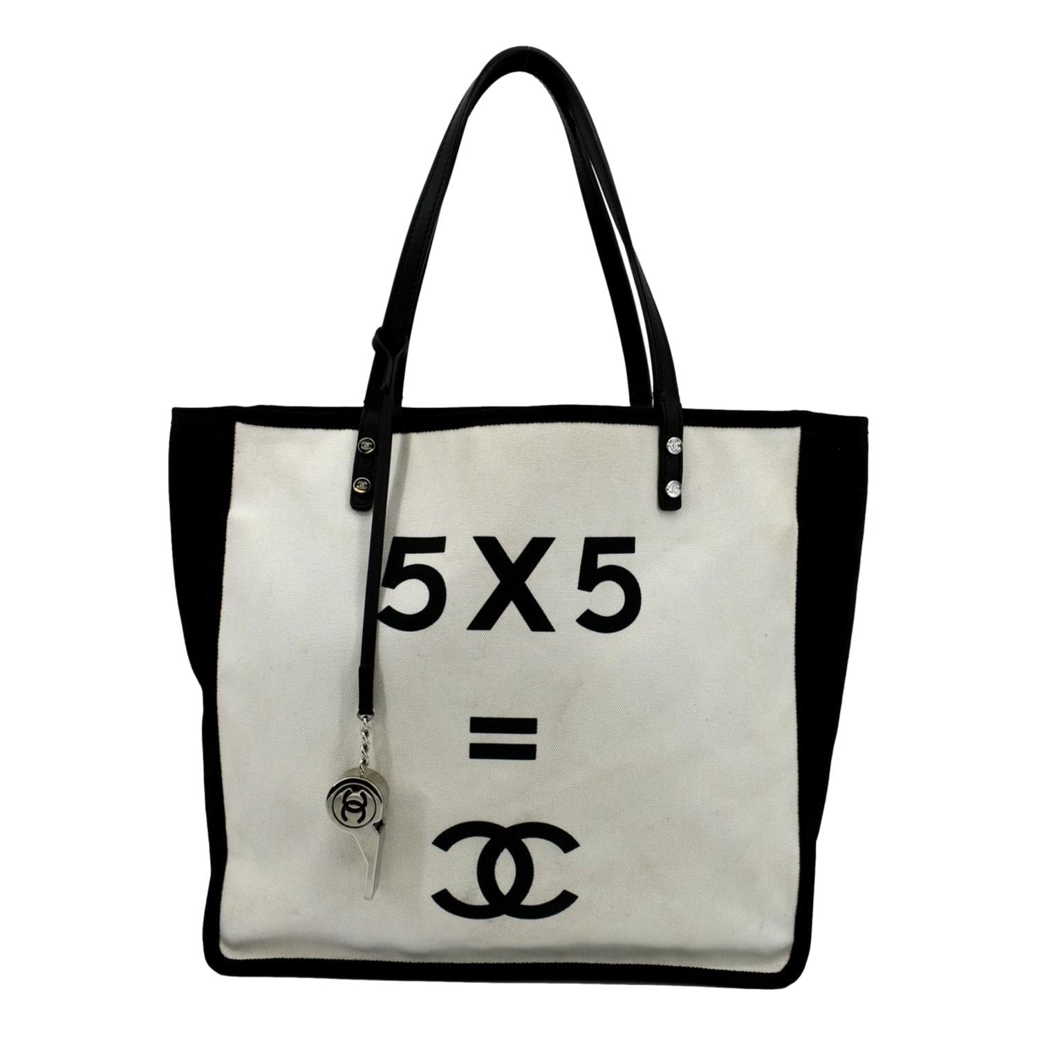Chanel 5 x 5 Canvas Ivory Travel Bag