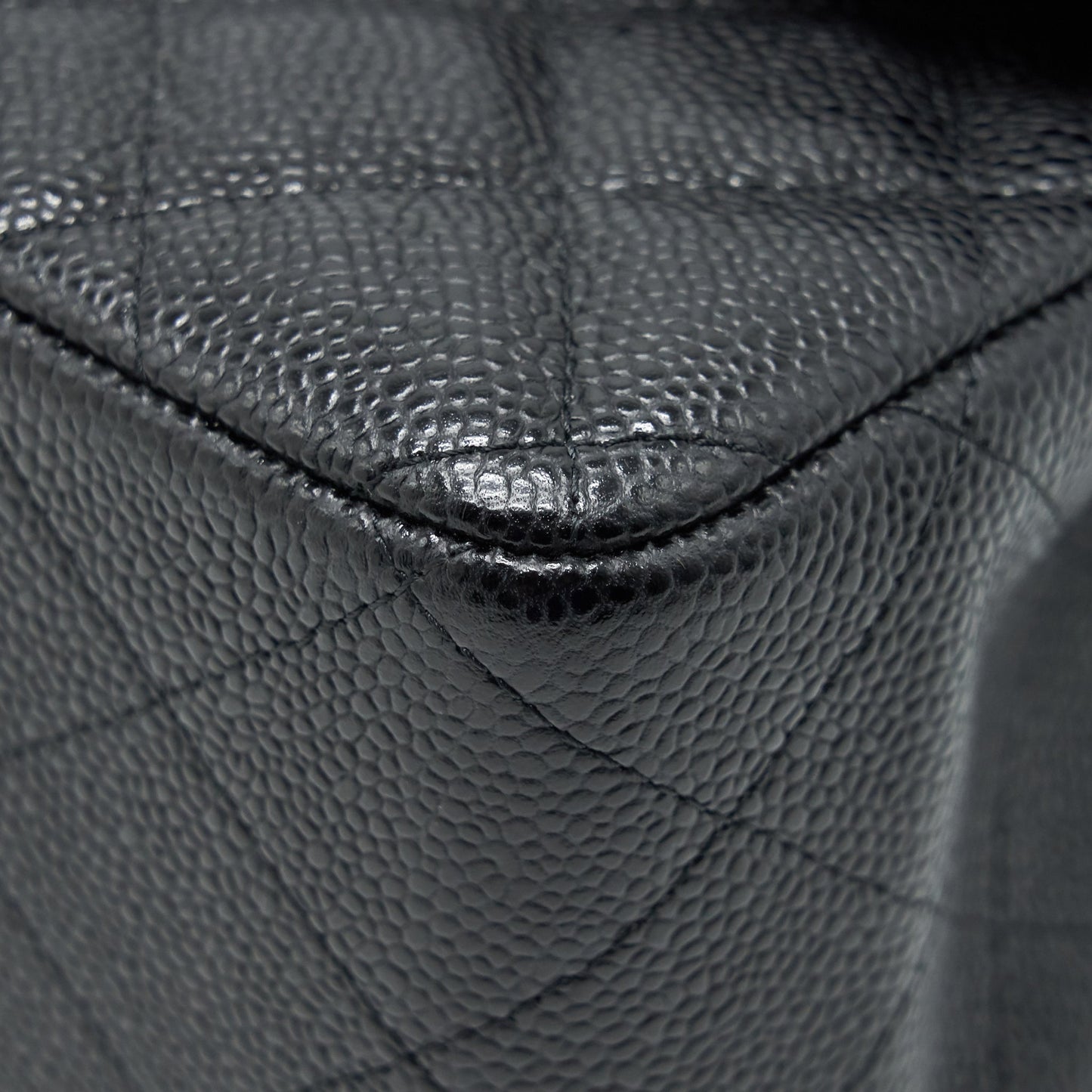 Chanel Classic Jumbo Double Flap Caviar GHW Black Shoulder Bag
