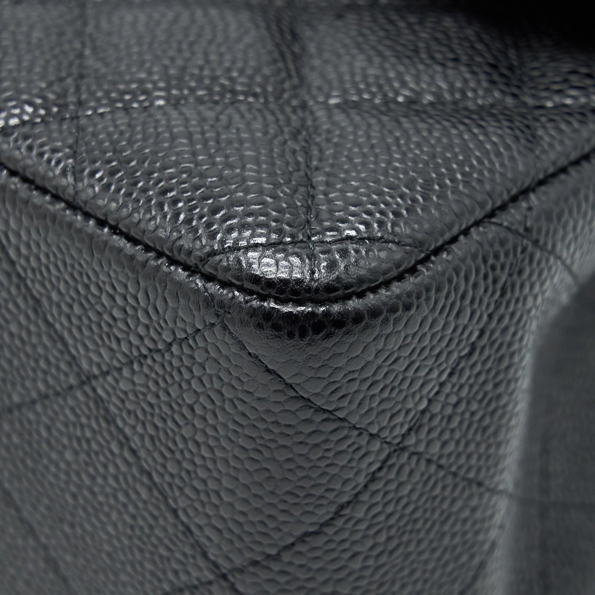 Chanel Classic Jumbo Double Flap Caviar GHW Black Shoulder Bag