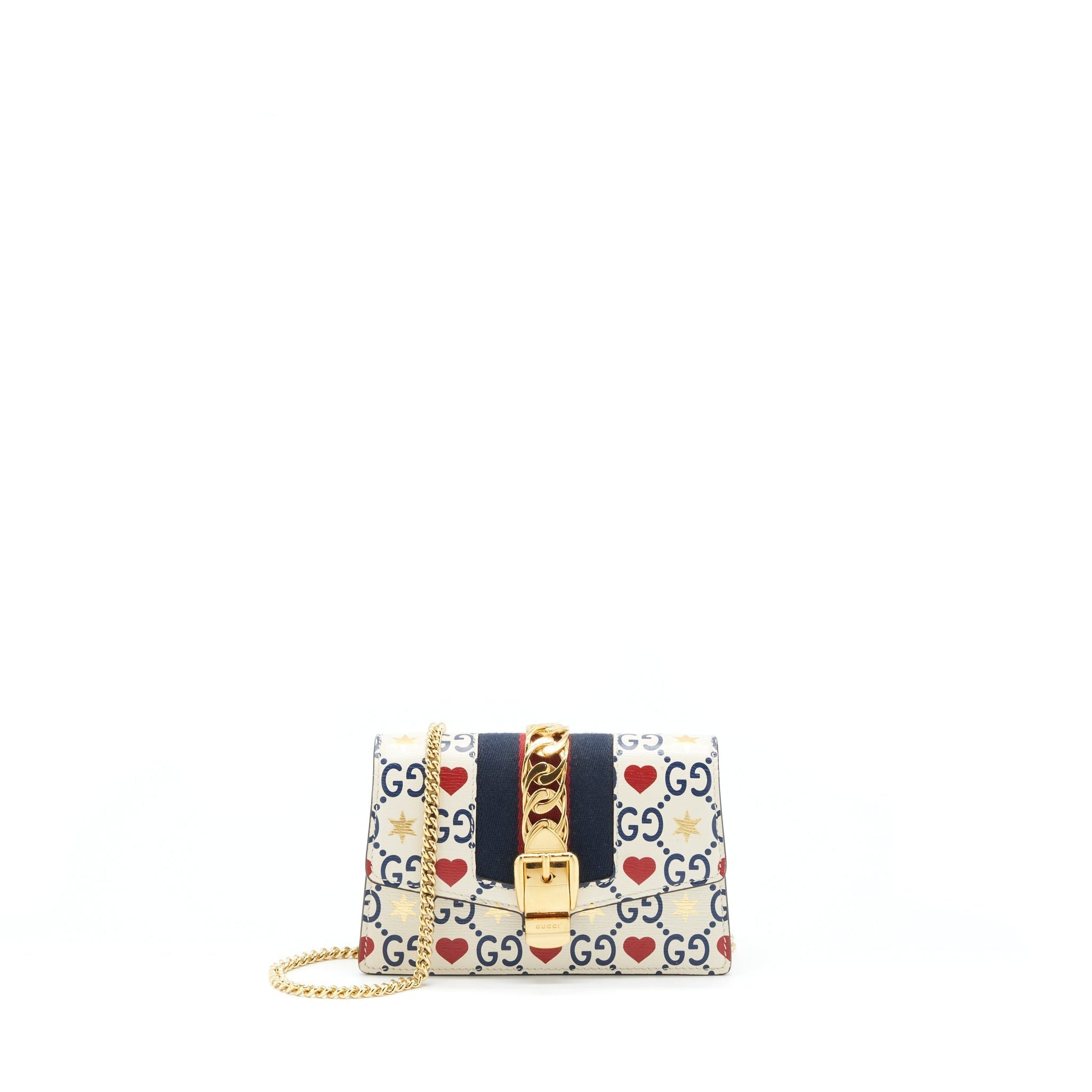 Gucci Sylvie Crossbody Bag Multicolour White Mini