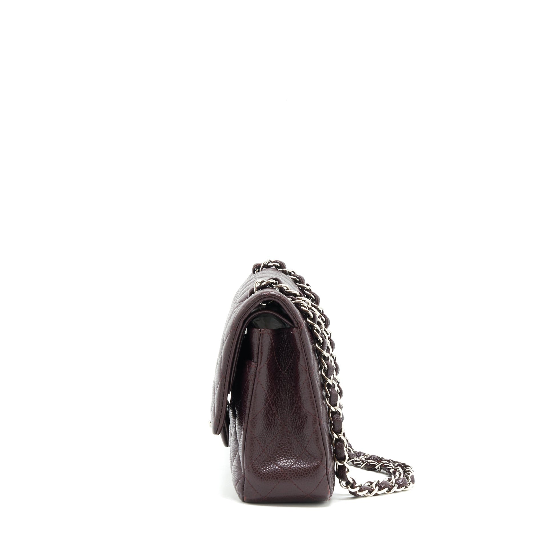Chanel Classic double Flap Caviar Burgundy SHW Shoulder Bag