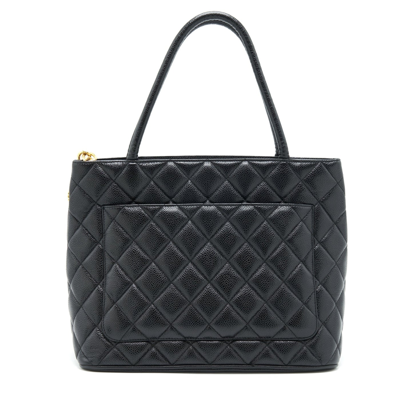 Chanel Medallion Caviar GHW Black Tote Bag