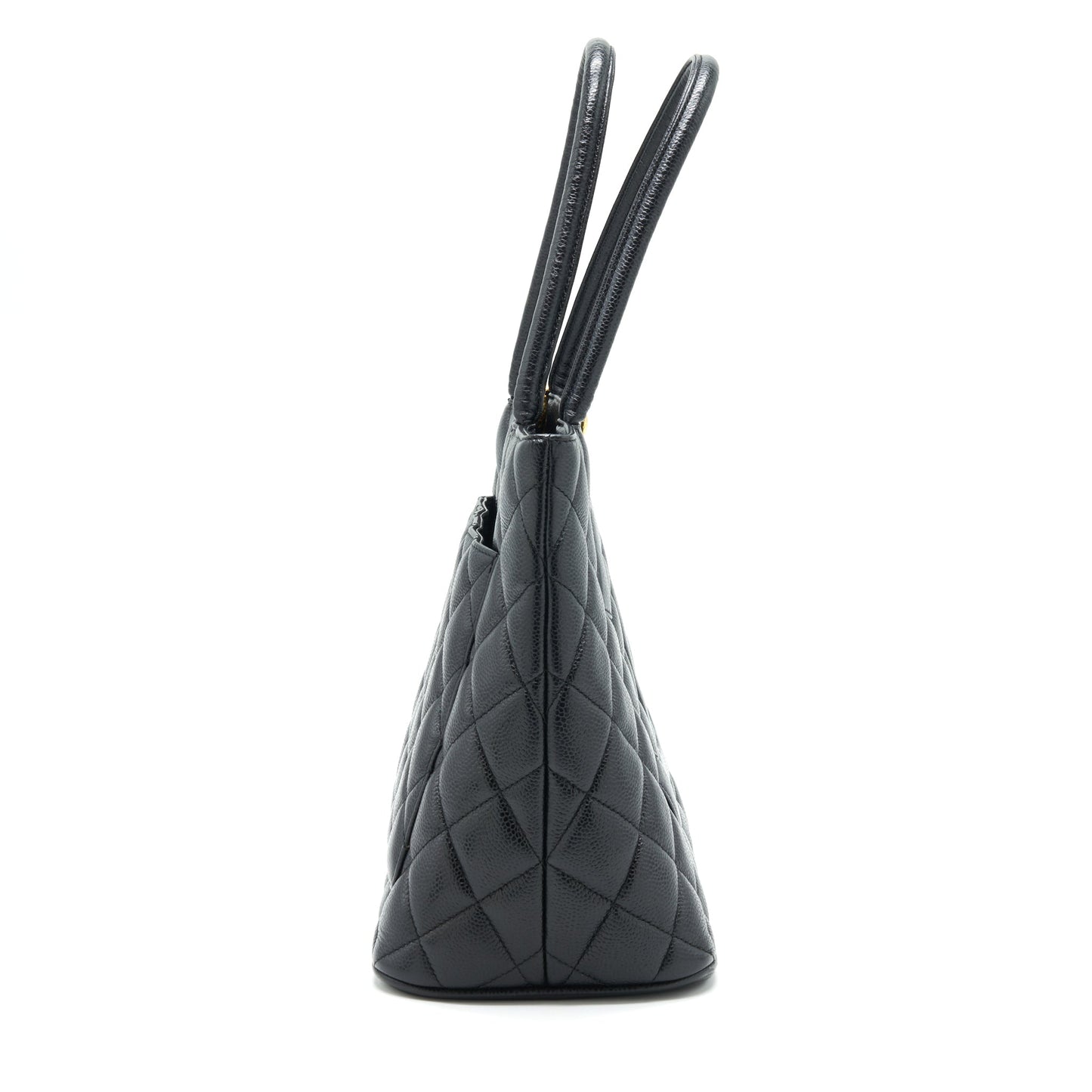 Chanel Medallion Caviar GHW Black Tote Bag