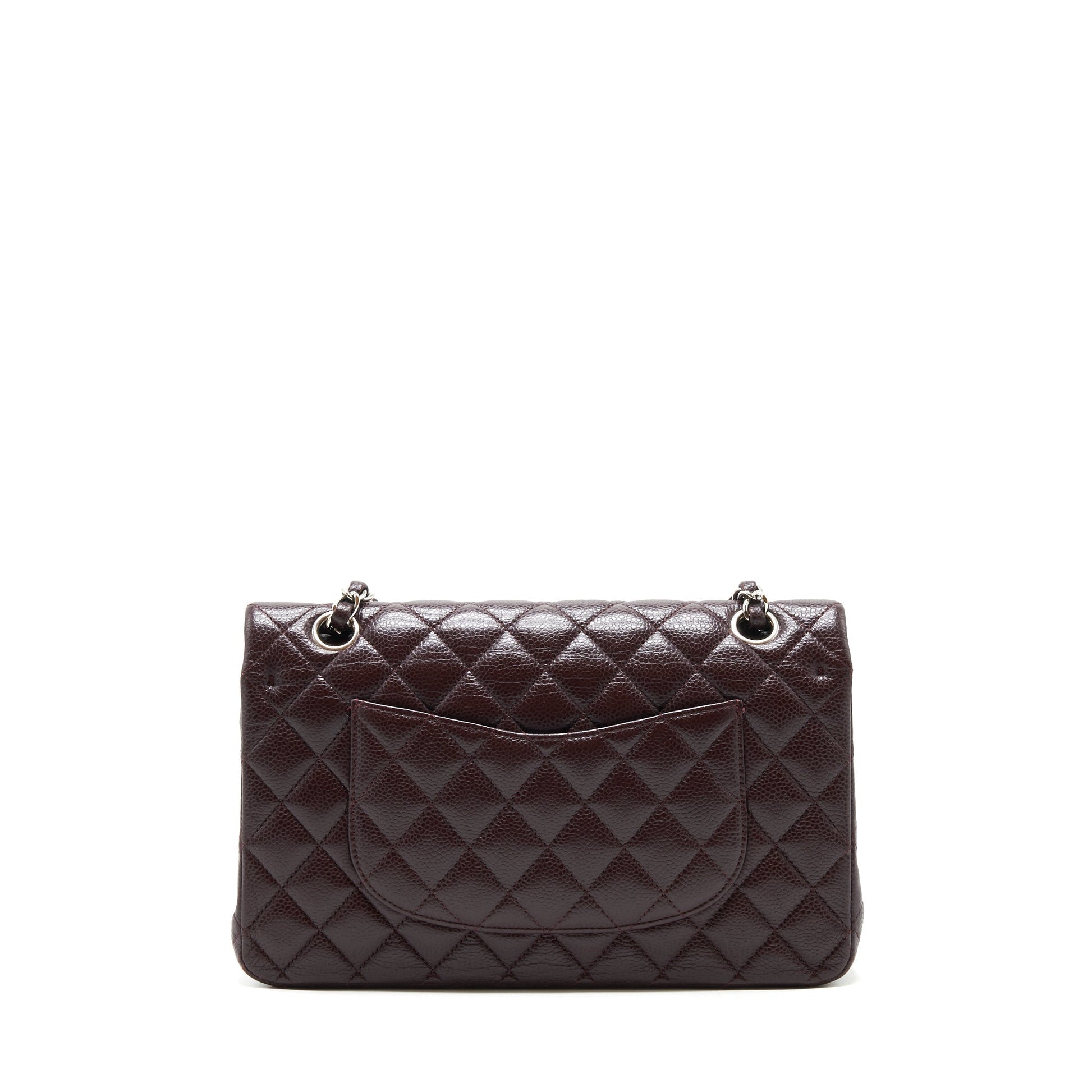 Chanel Classic double Flap Caviar Burgundy SHW Shoulder Bag