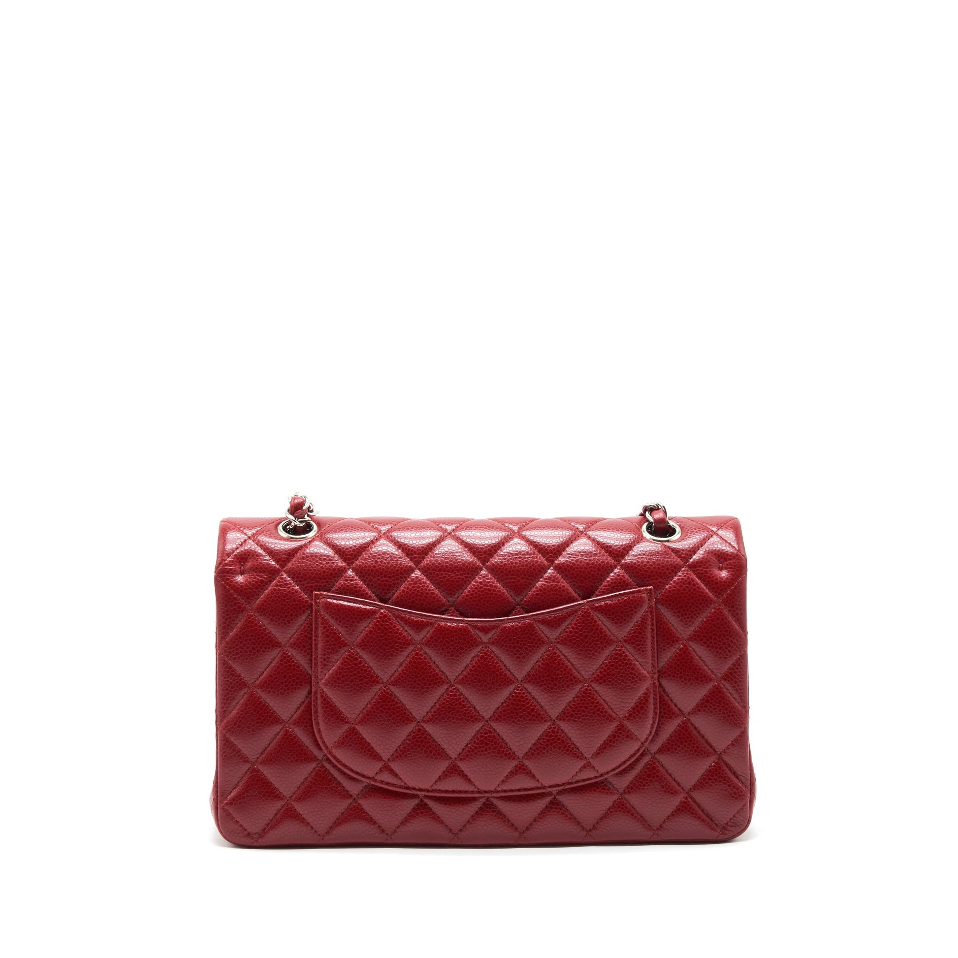 Chanel Classic Double Flap Caviar SHW Red Shoulder Bag