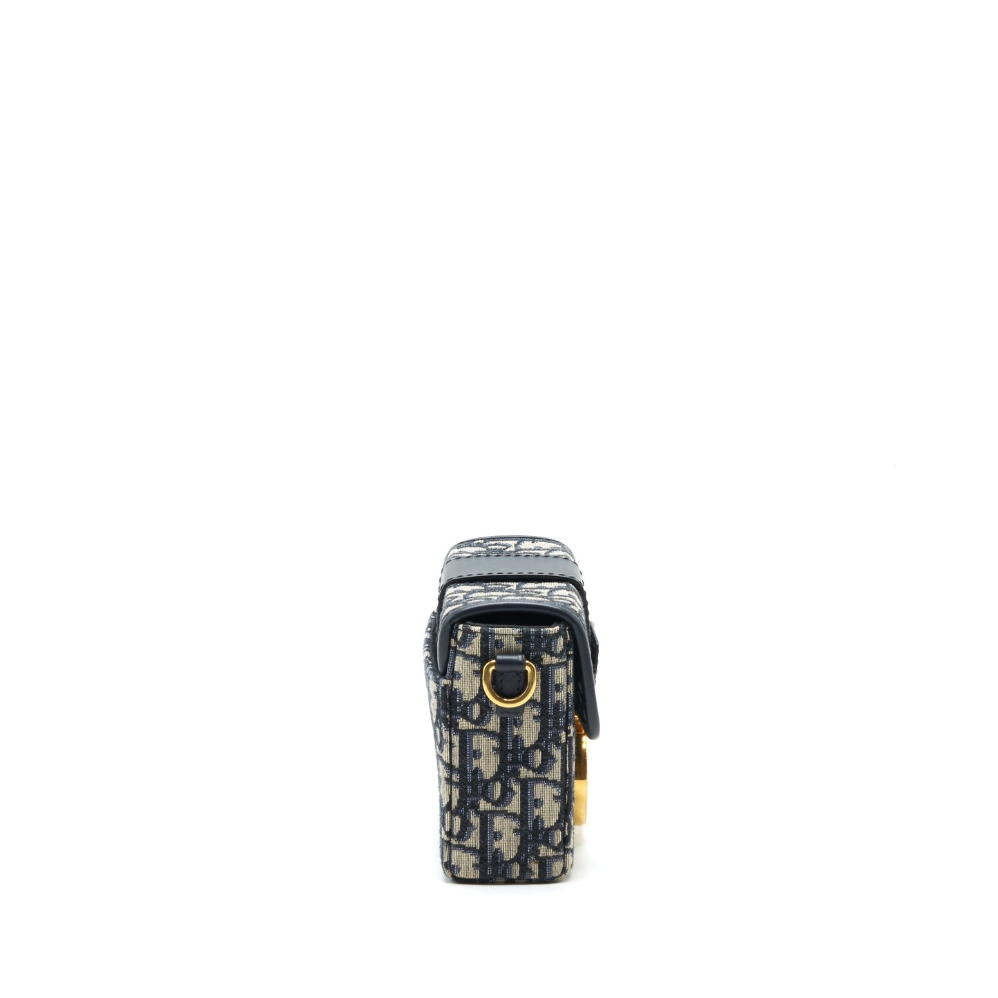Dior Montaigne Box Purse Oblique Jacquard Handbag Blue Travel Bag