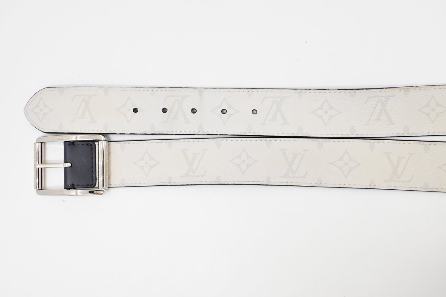 Louis Vuitton Belt Monogram Canvas White
