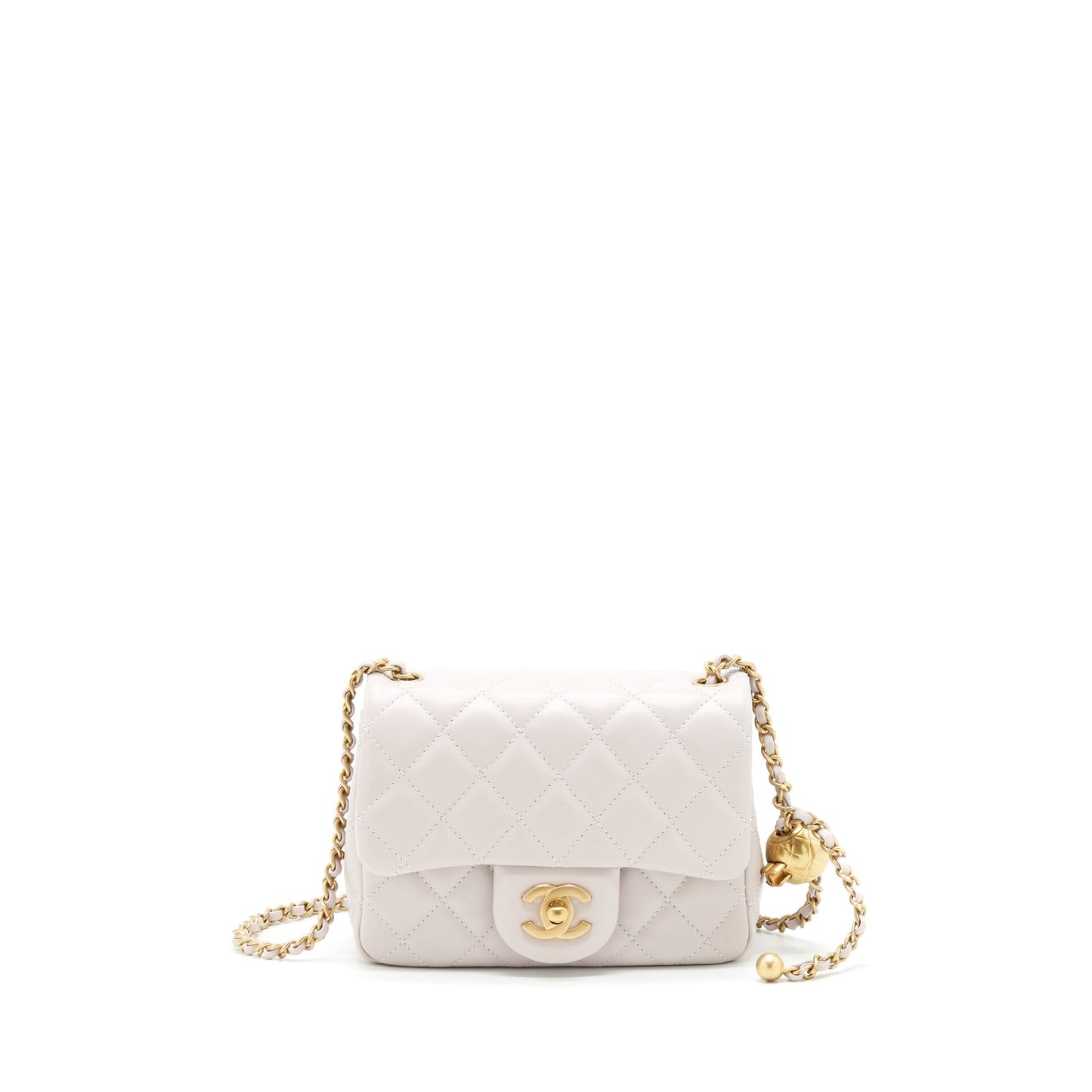 Chanel Pearl Crush Lambskin Light Purple GHW Handbag