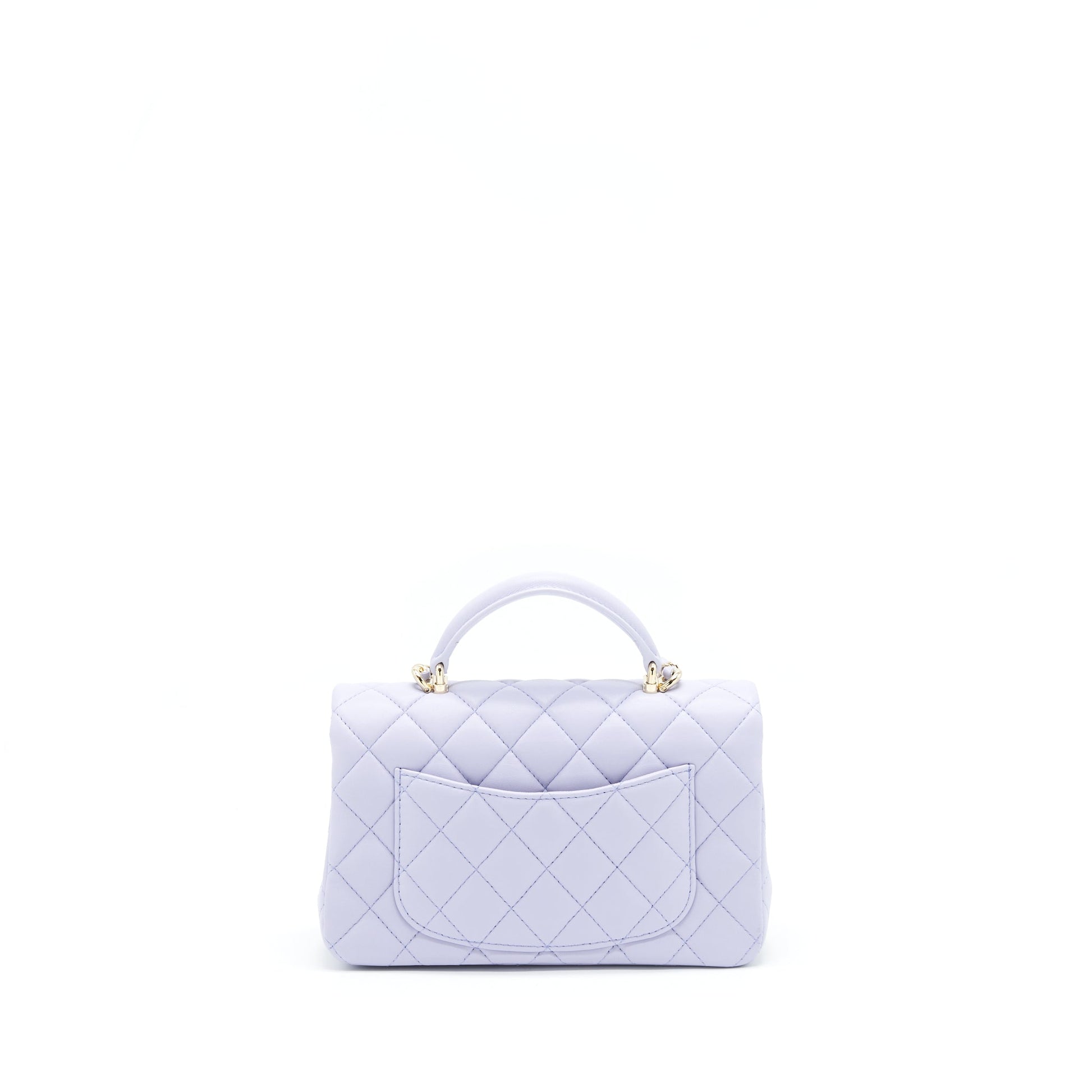 Chanel 21K Lilac Light Purple Rectangular Top Mini Bag