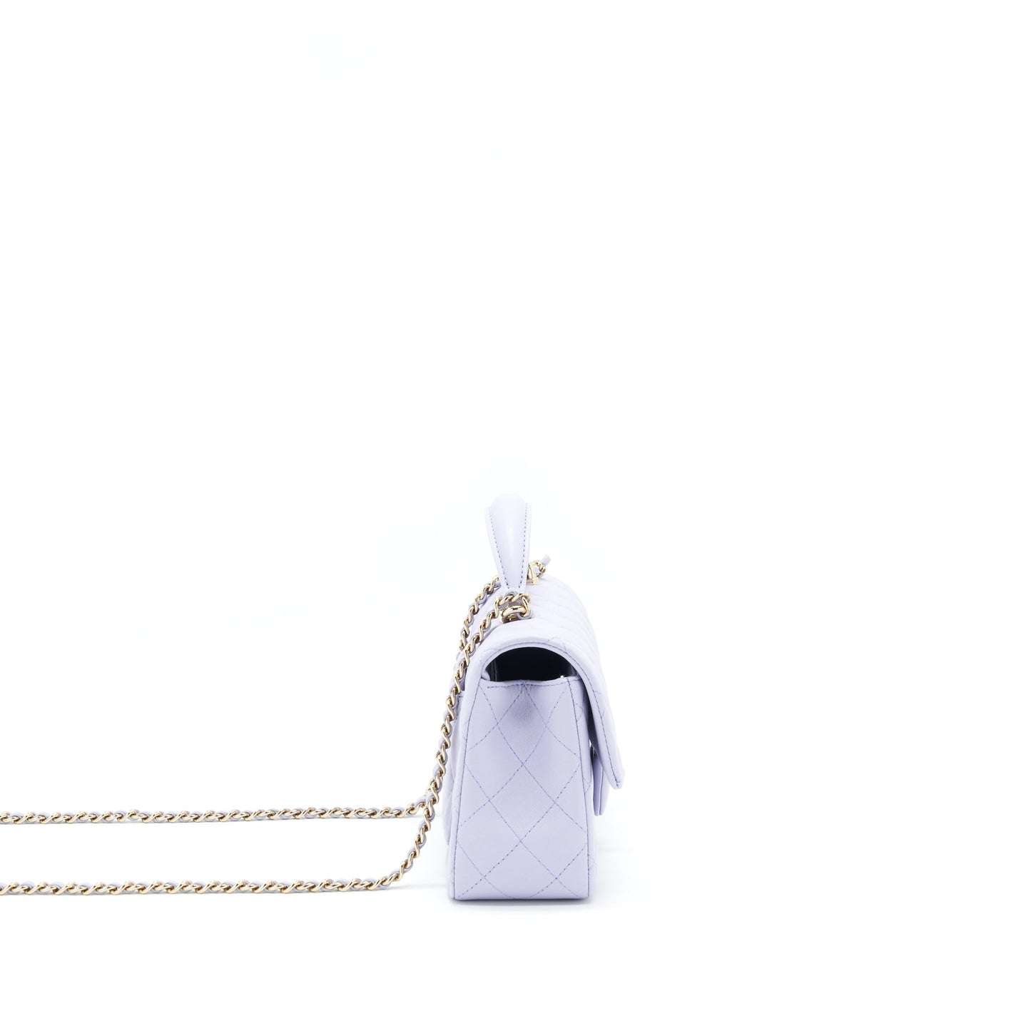 Chanel 21K Lilac Light Purple Rectangular Top Mini Bag