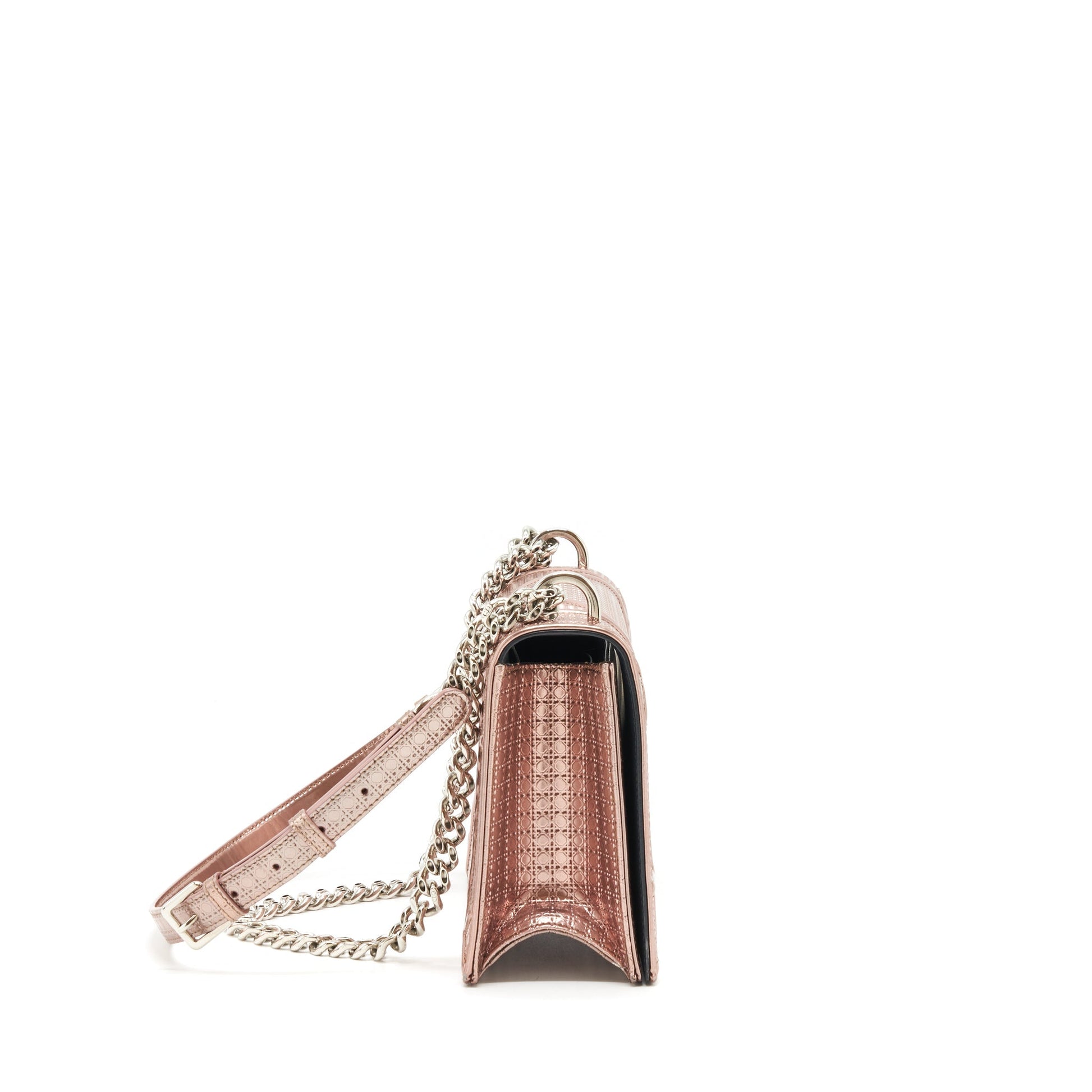 Dior ama Metallic Handbag Pink Medium Travel Bag