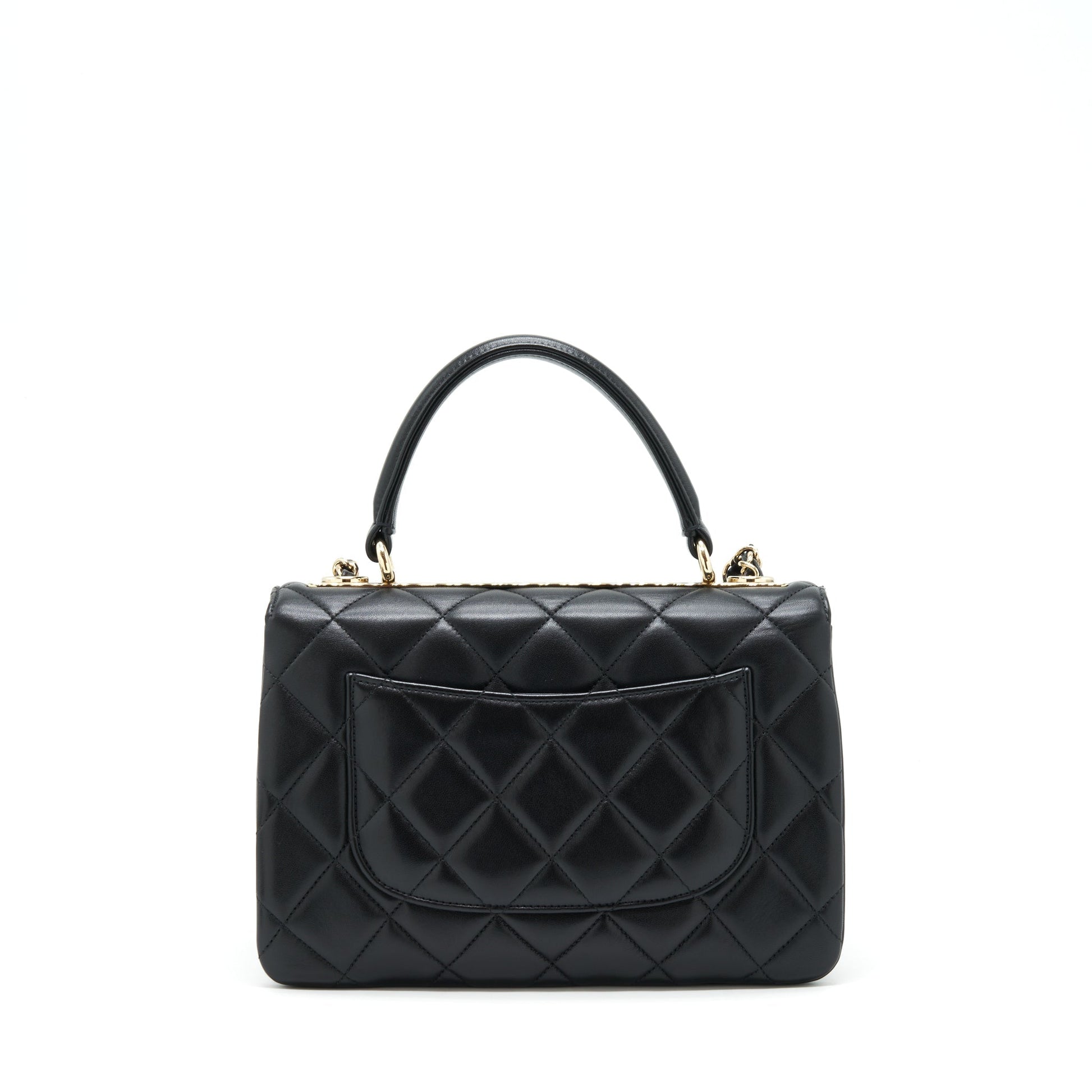 Chanel Trendy CC Flap Lambskin LGHW Black Shoulder Bag