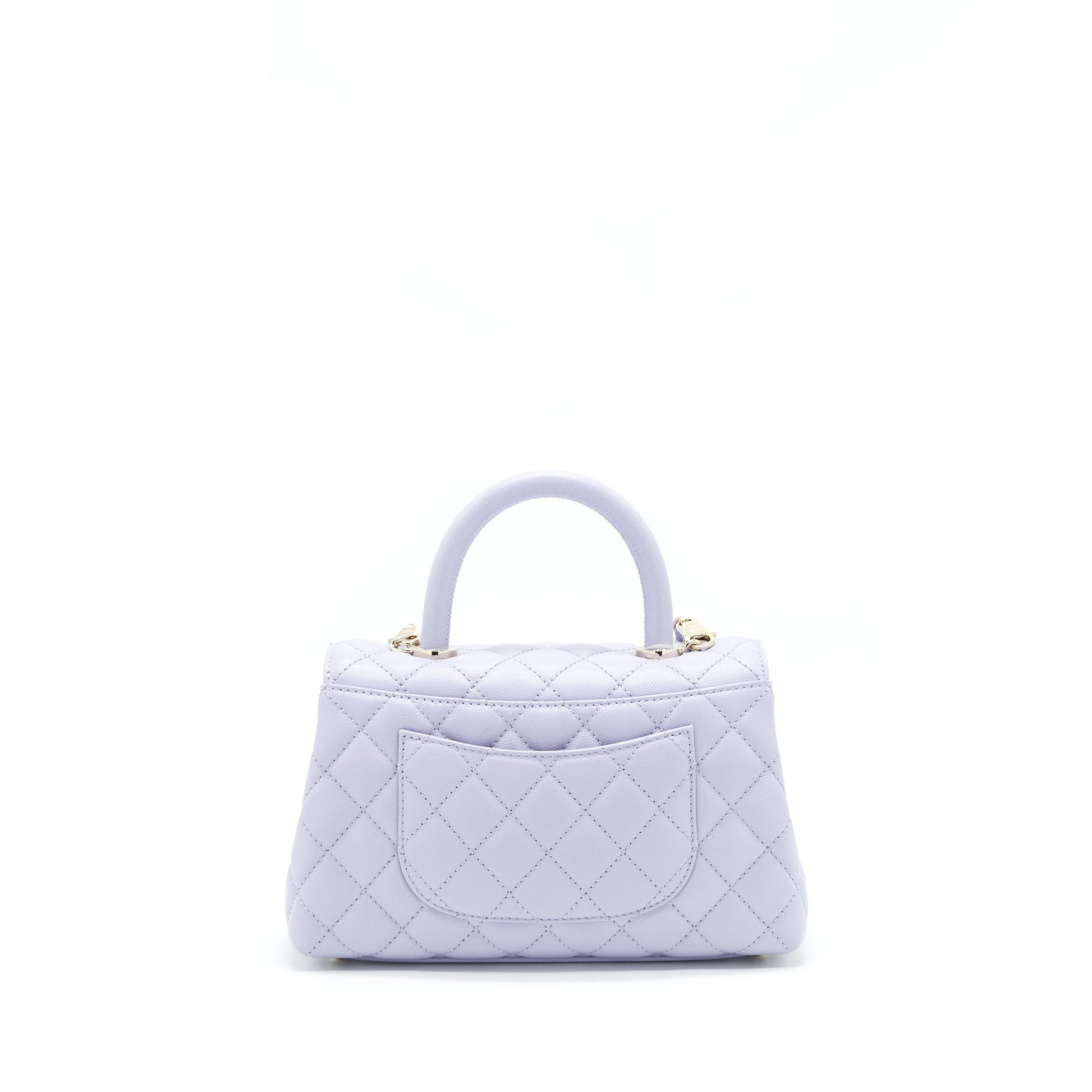 Chanel 21K Coco Handle Caviar lilac light Small Handbag