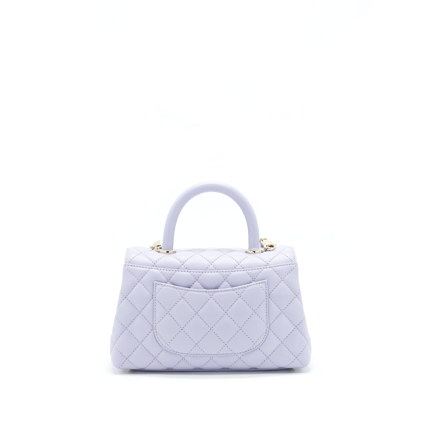 Chanel 21K lilac Light Purple Coco Handle Small Mini Bag