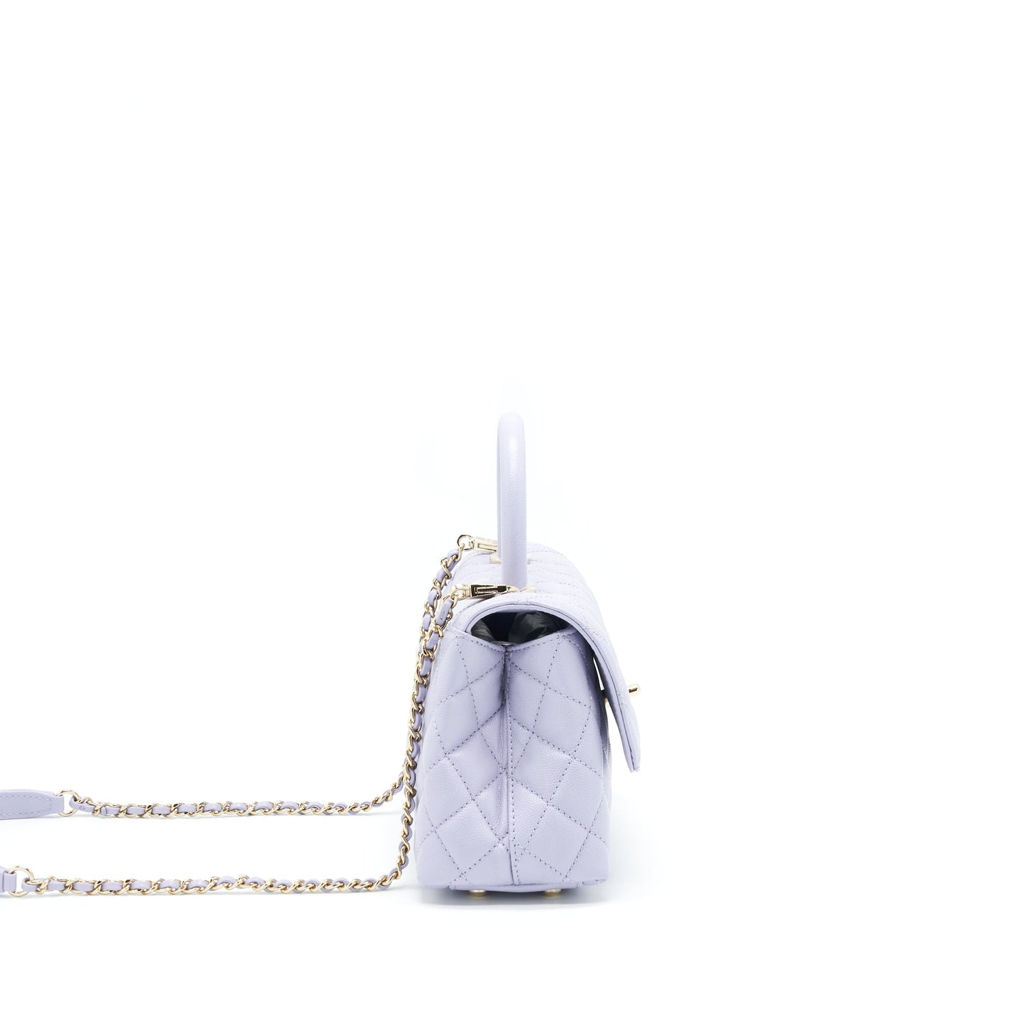 Chanel 21K lilac Light Purple Coco Handle Small Mini Bag