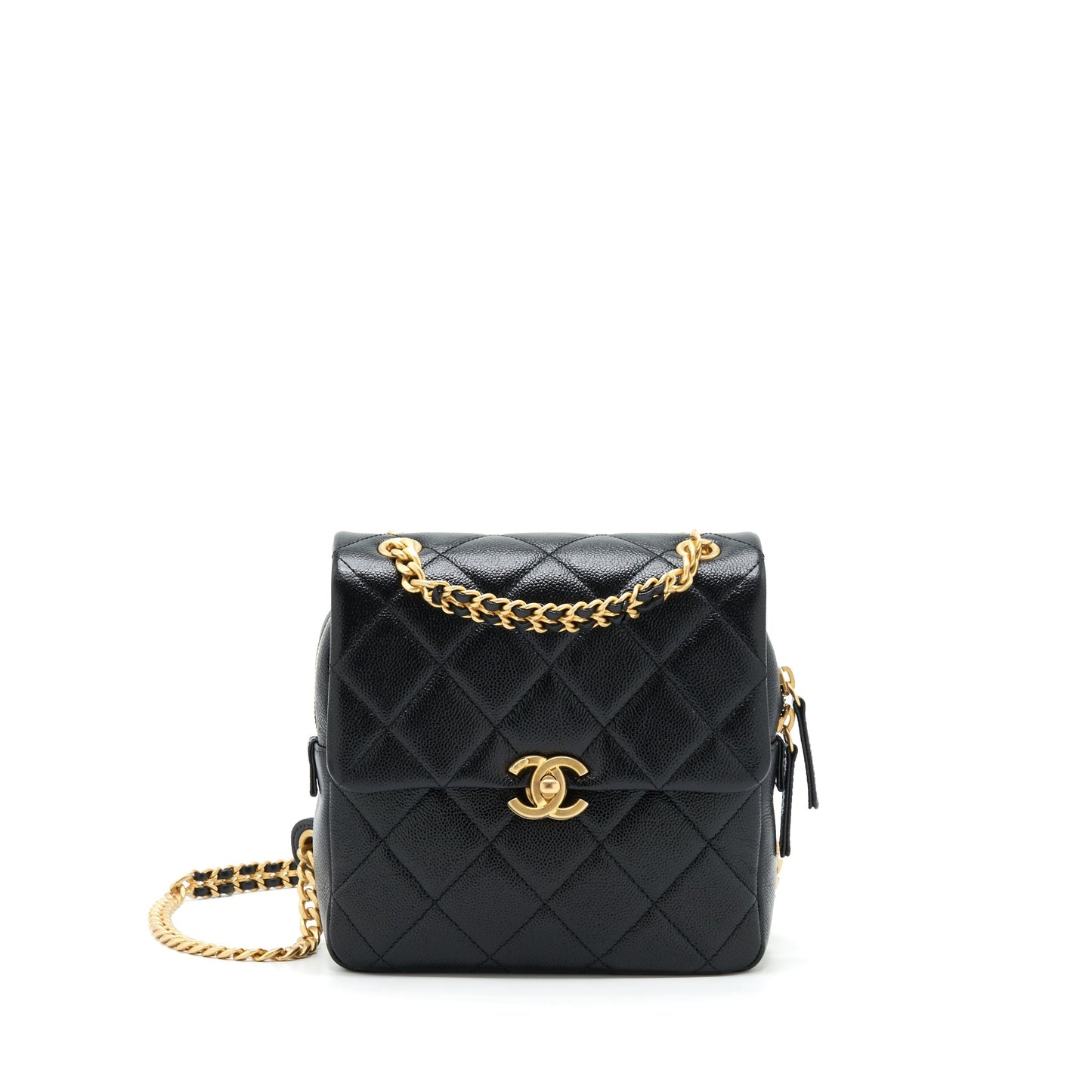 Chanel 22P Flap Backpack Caviar GHW Black Ghw 1