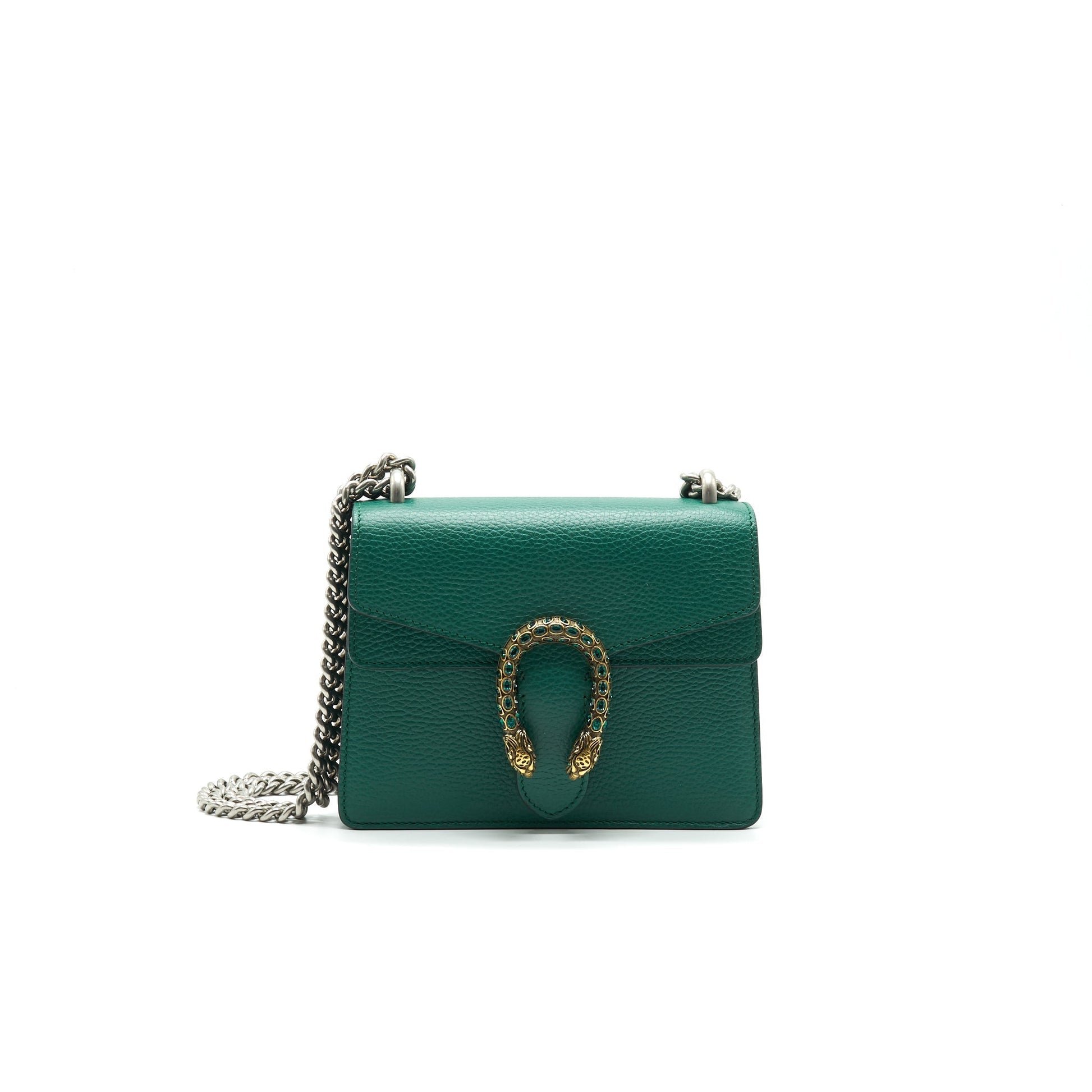 Gucci Gucci Dionysus Mini Leather Bag Green 1 Travel Bag