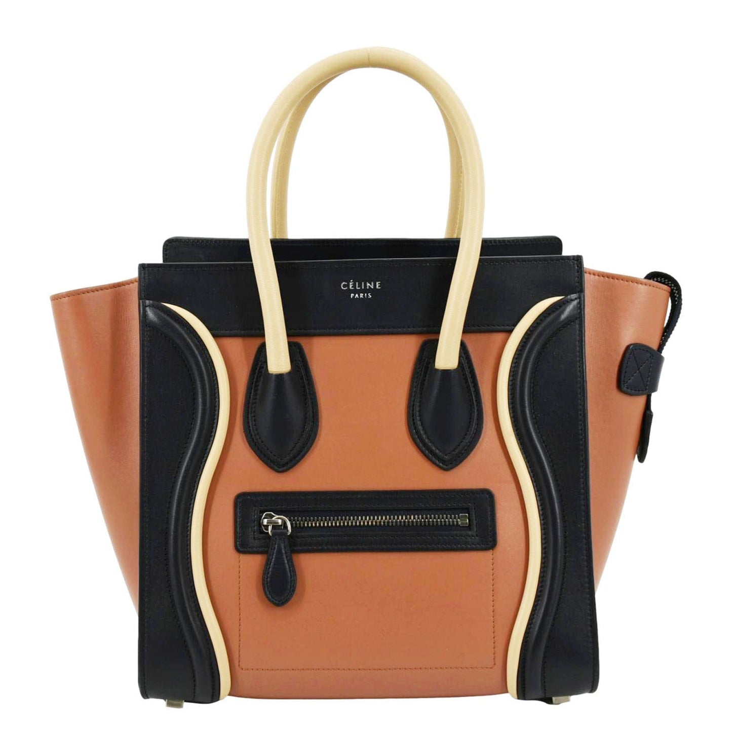 Luggage Tote Bag Bicolor Leather