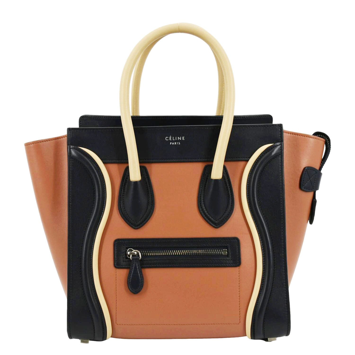 Luggage Tote Bag Bicolor Leather