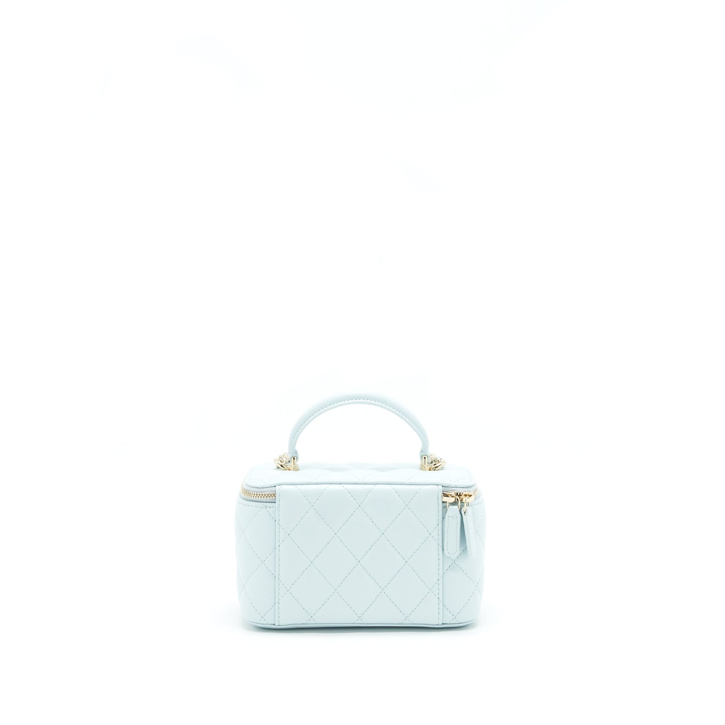 Chanel 21K Rectangular Top handle Vanity Baby Blue Handbag