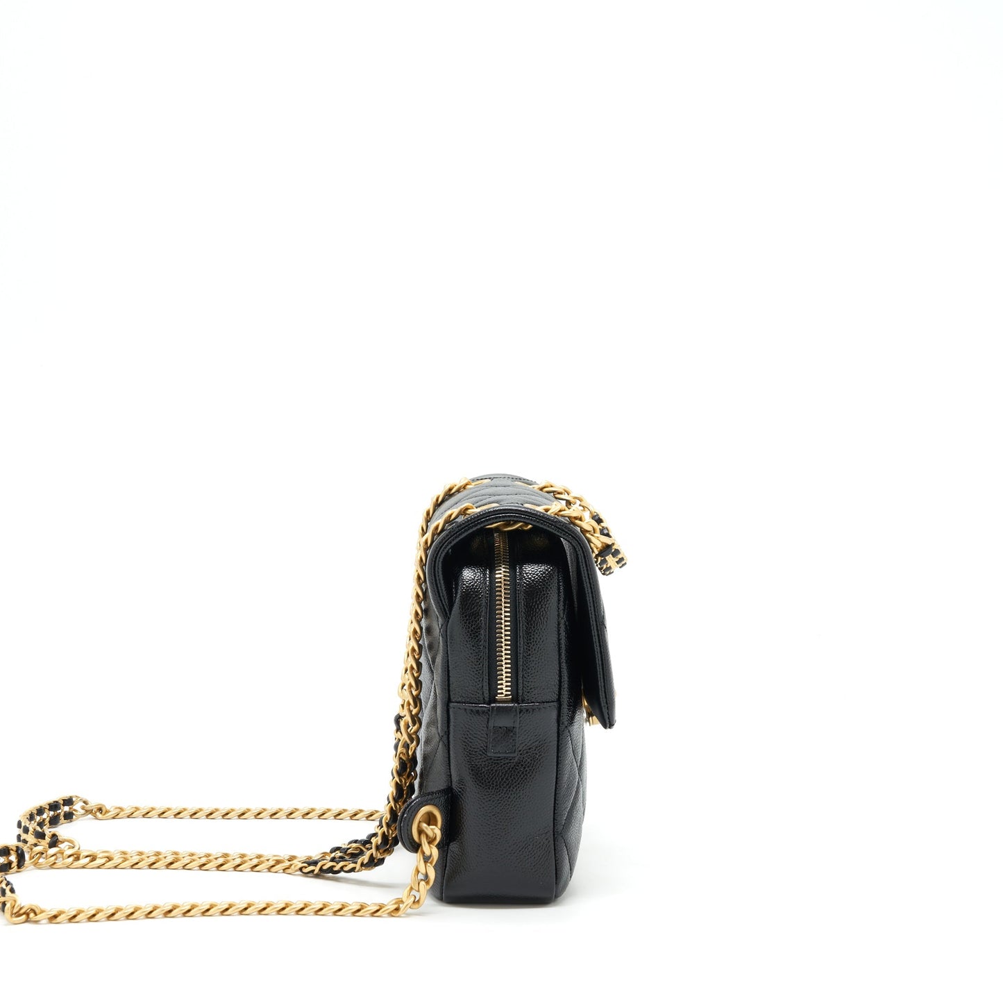 Chanel 22P Flap Backpack Caviar GHW Black Ghw 1