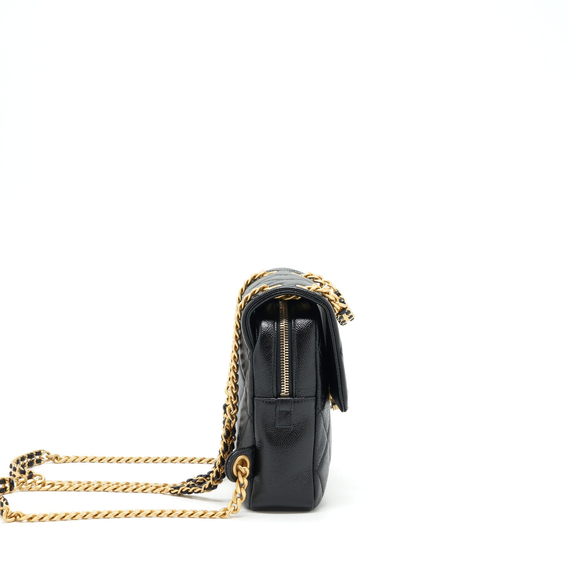 Chanel 22P Flap Backpack Caviar GHW Black Ghw 1