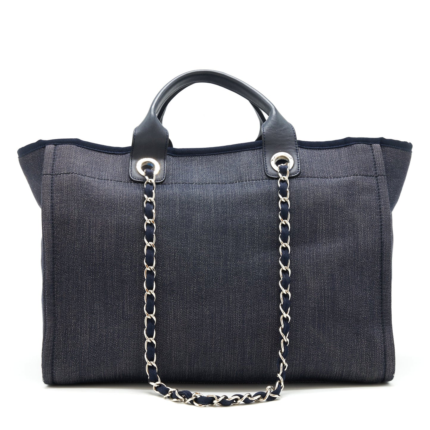 Chanel deauville Denim Navy SHW Tote Bag